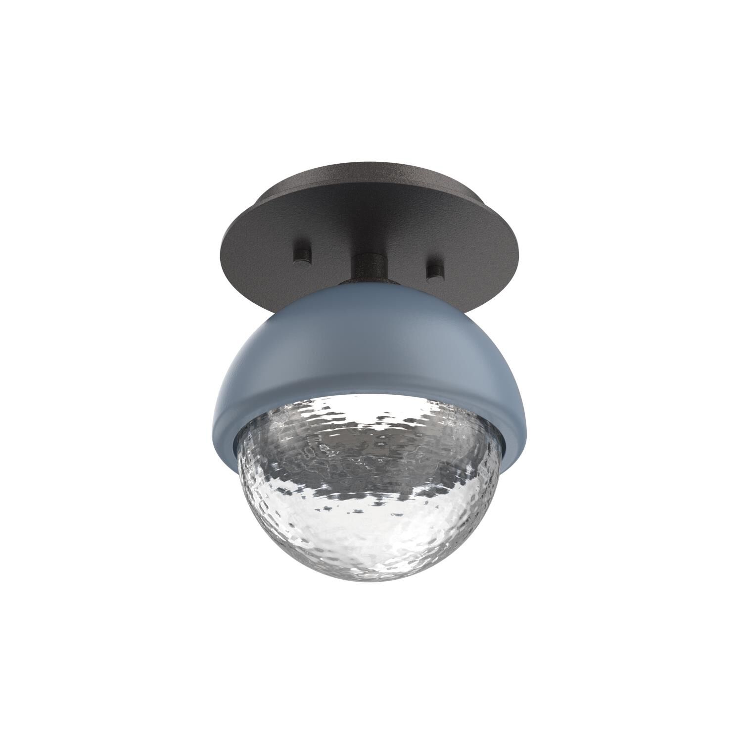 Shown in Graphite finish and Clear glass and Poppy Blue accent