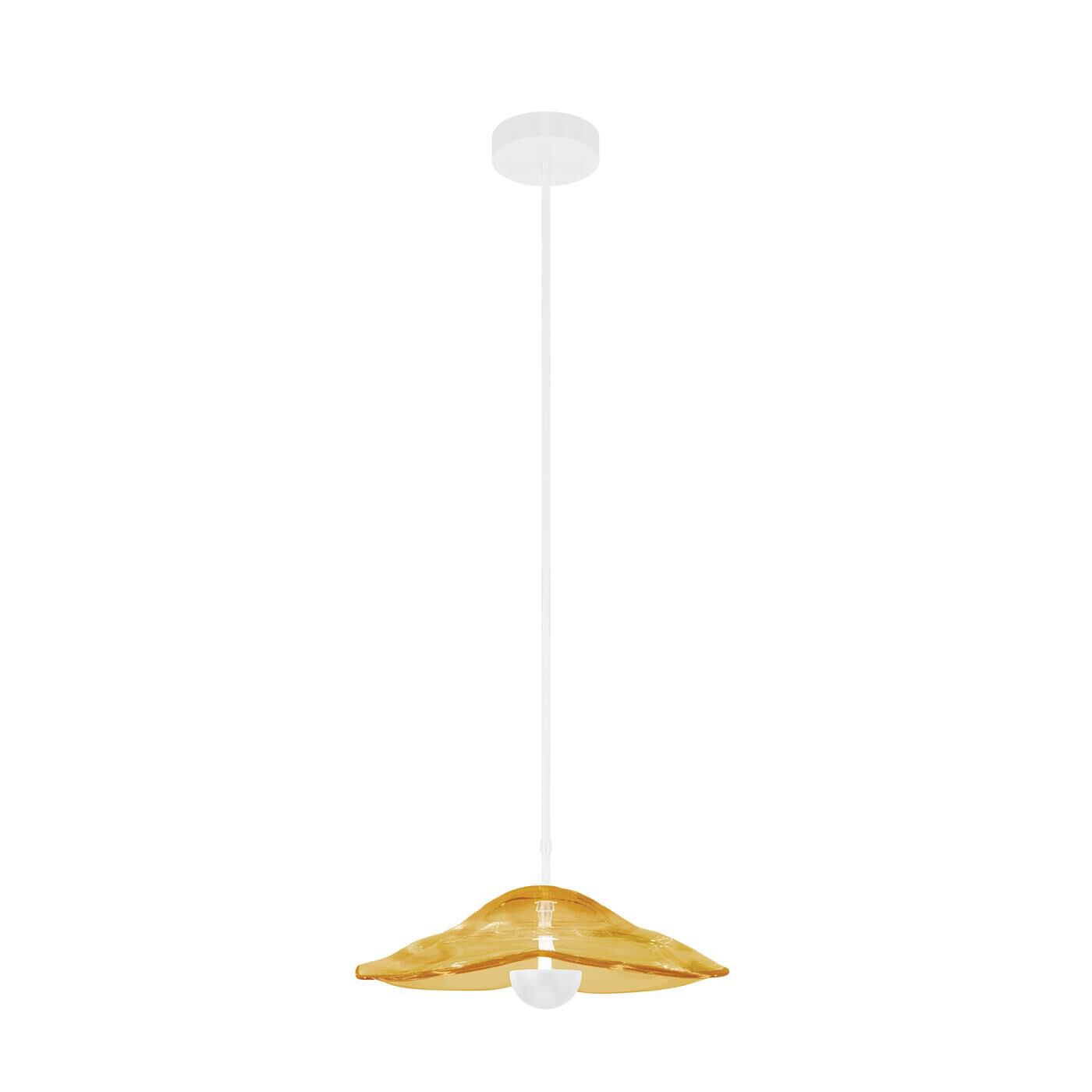 Shown in White finish and False crystal and True glass