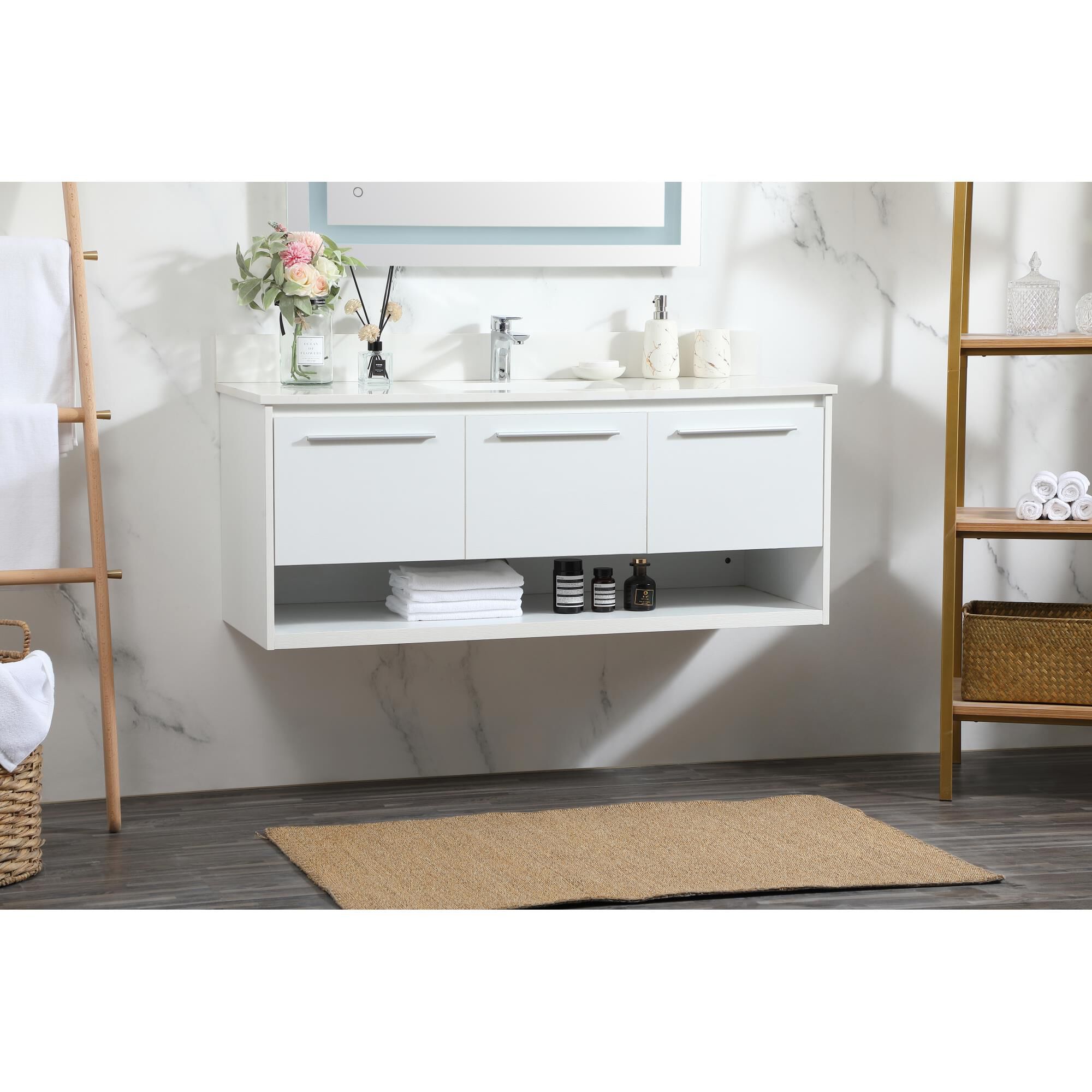 Shown in White finish