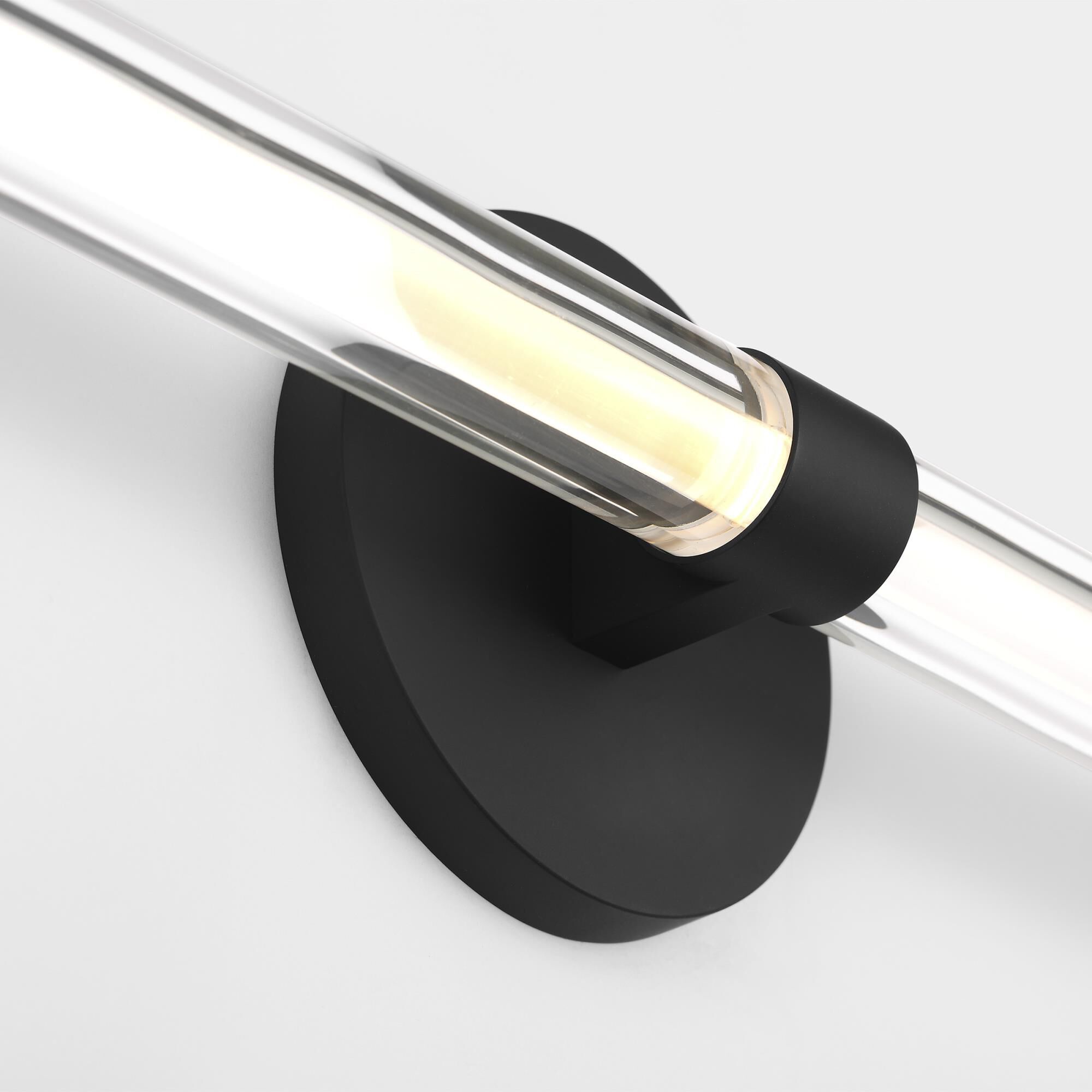 Shown in Nightshade Black finish and Clear Acrylic glass