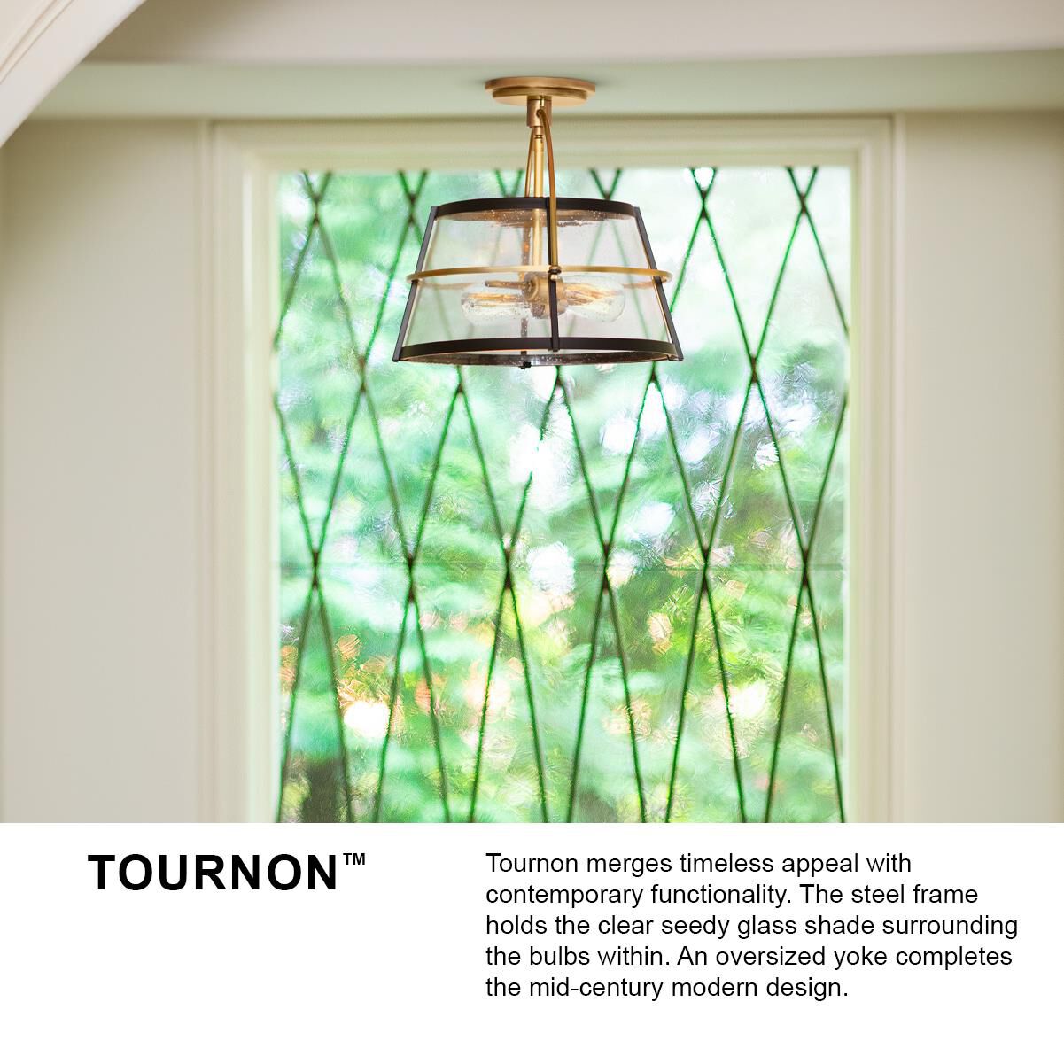 Tournon 15 Inch 2 Light LED Semi Flush Mount by Hinkley Lighting