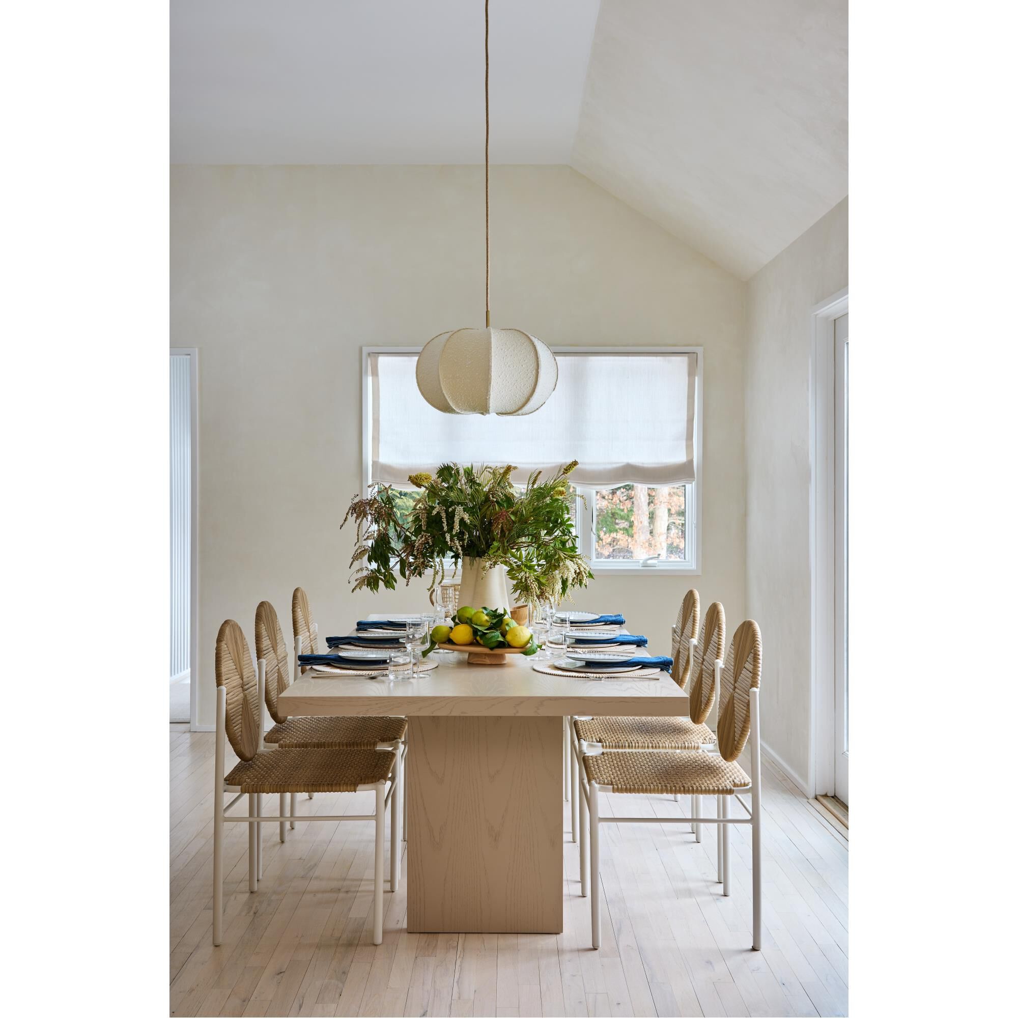 Shown in Aged Brass finish and Textured Linen shade