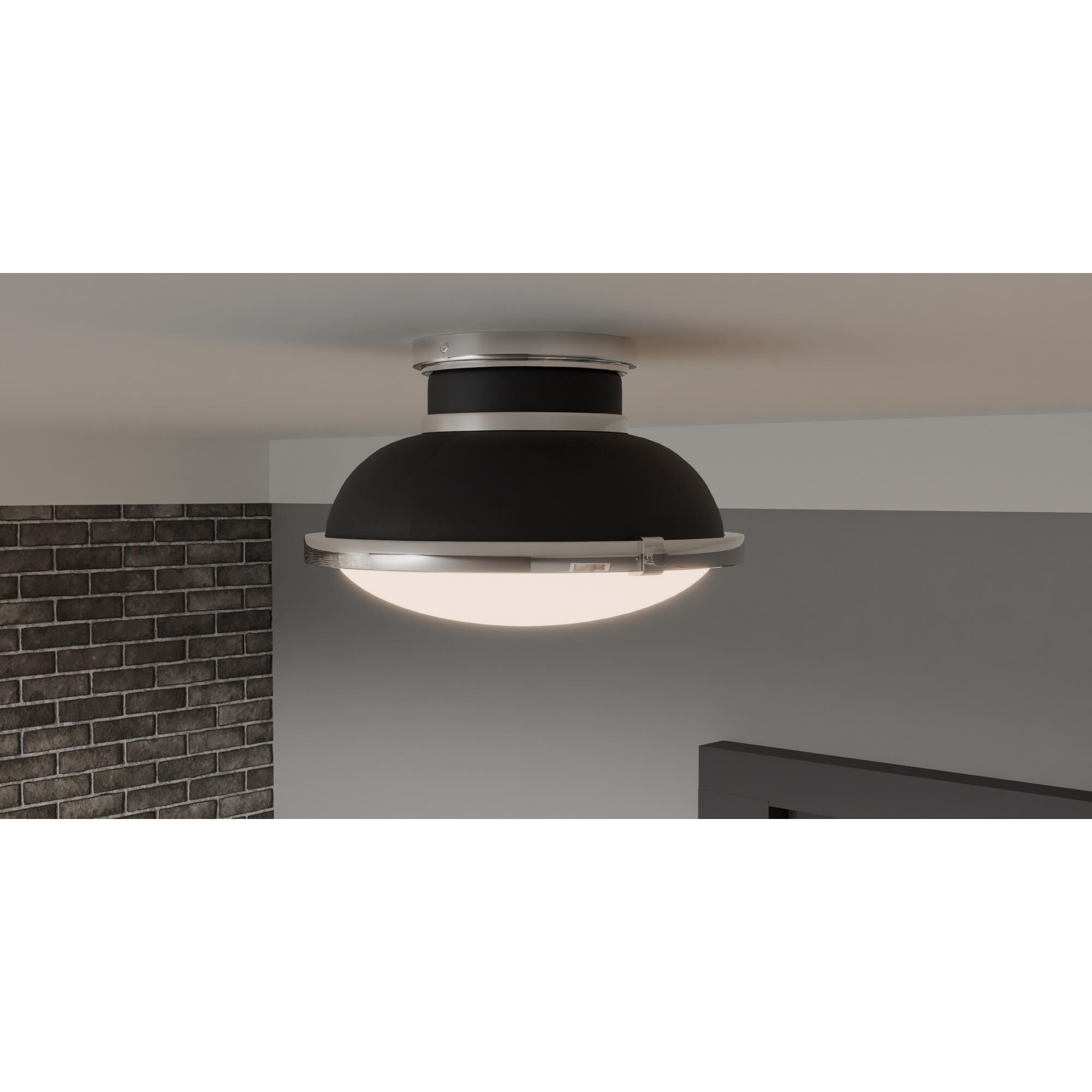 Shown in Matte Black finish and Etched glass