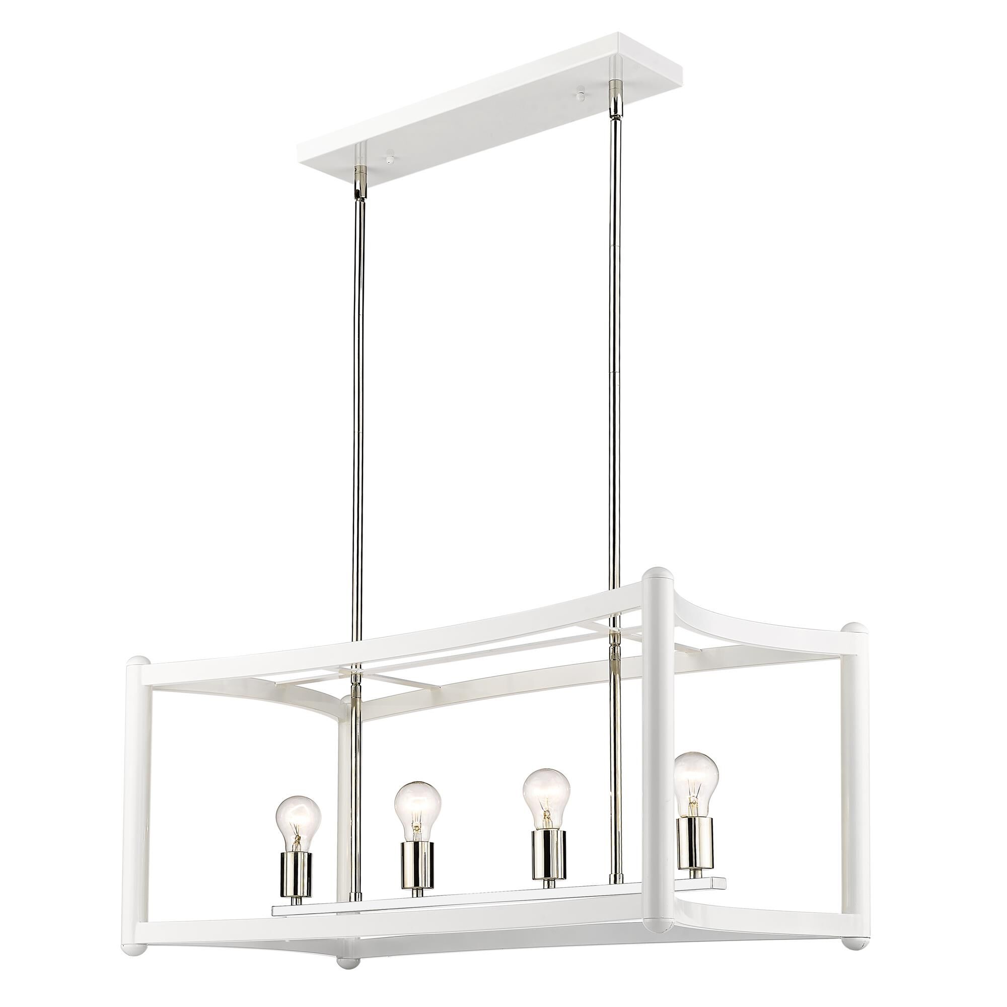 Shown in White With Polished Nickel Cluster finish