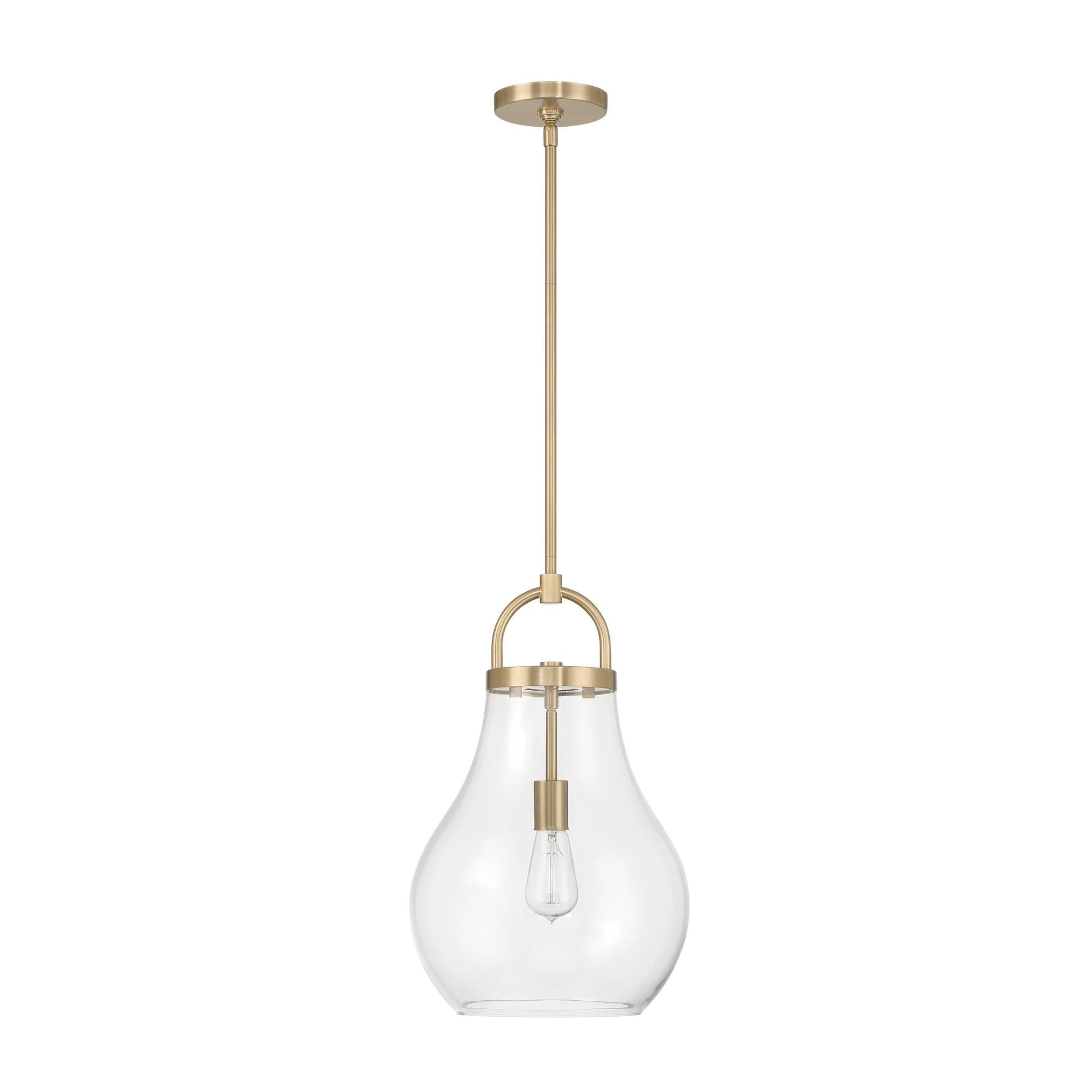 Shown in Champagne Gold finish and Clear glass