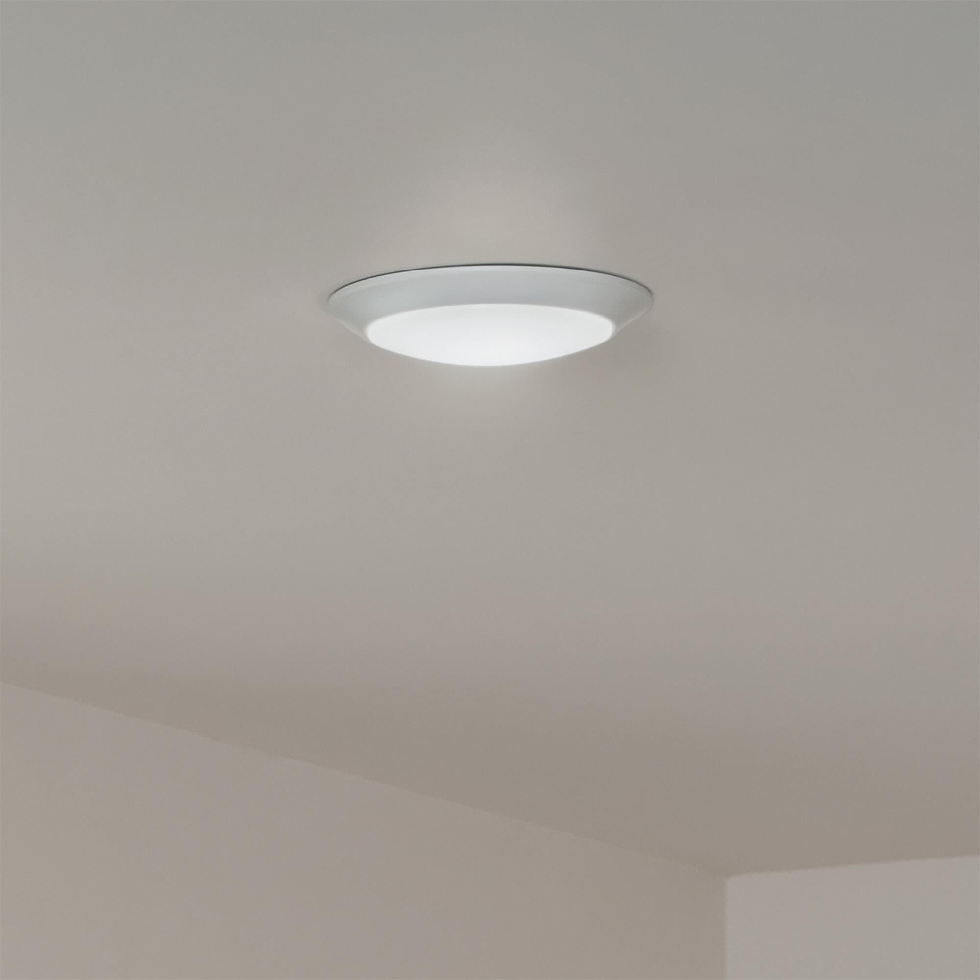 Shown in White finish and Polycarbonate Diffuser glass