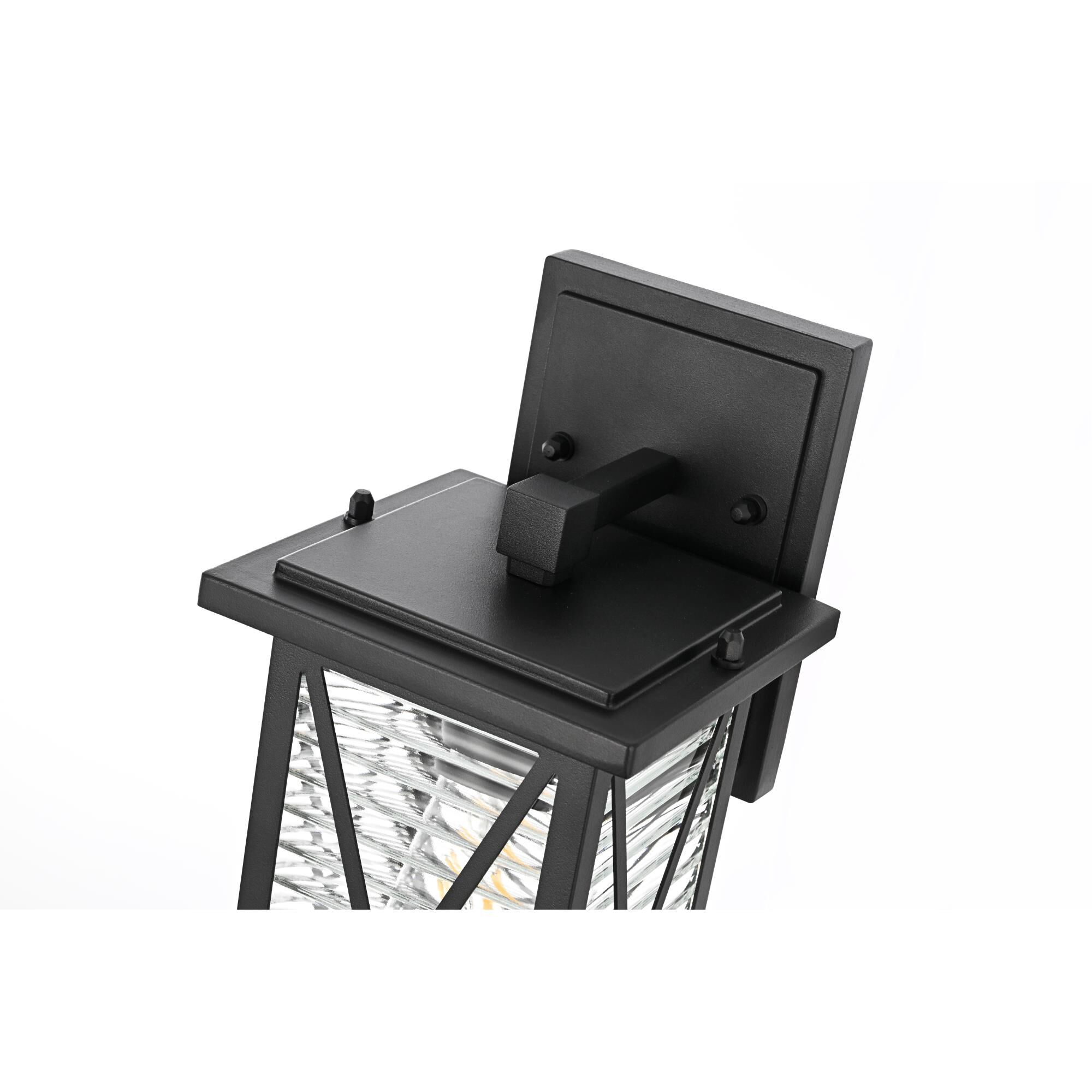 Shown in Black finish and Clear glass