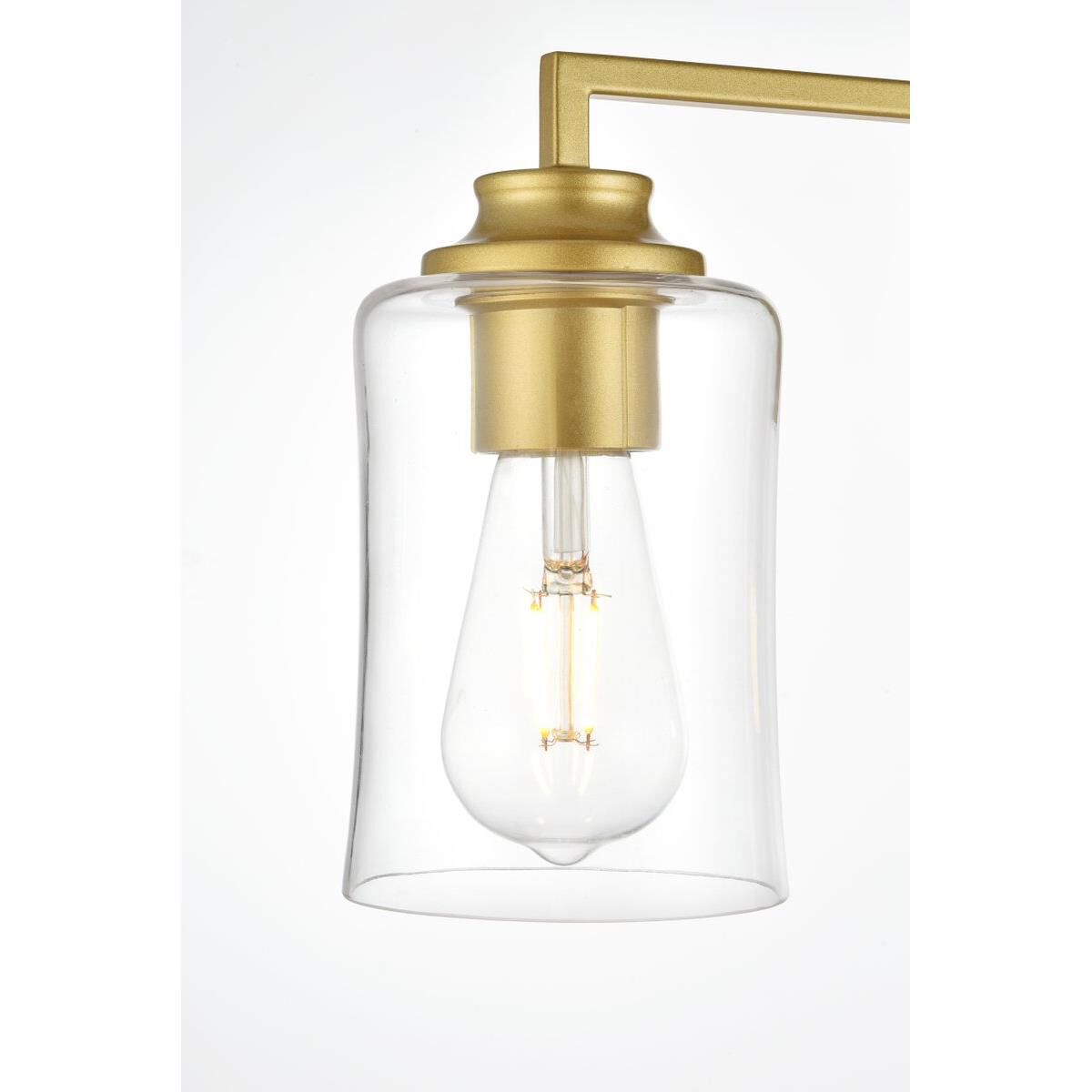 Shown in Brass  finish and Clear glass