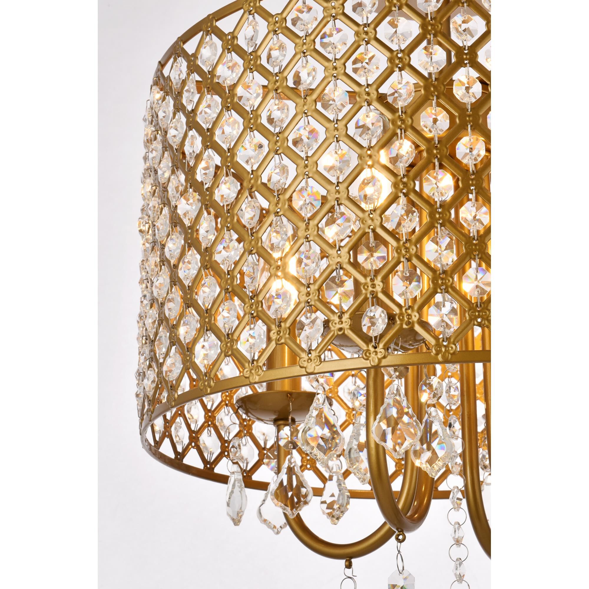 Shown in Brass finish and Clear Royal Cut crystal