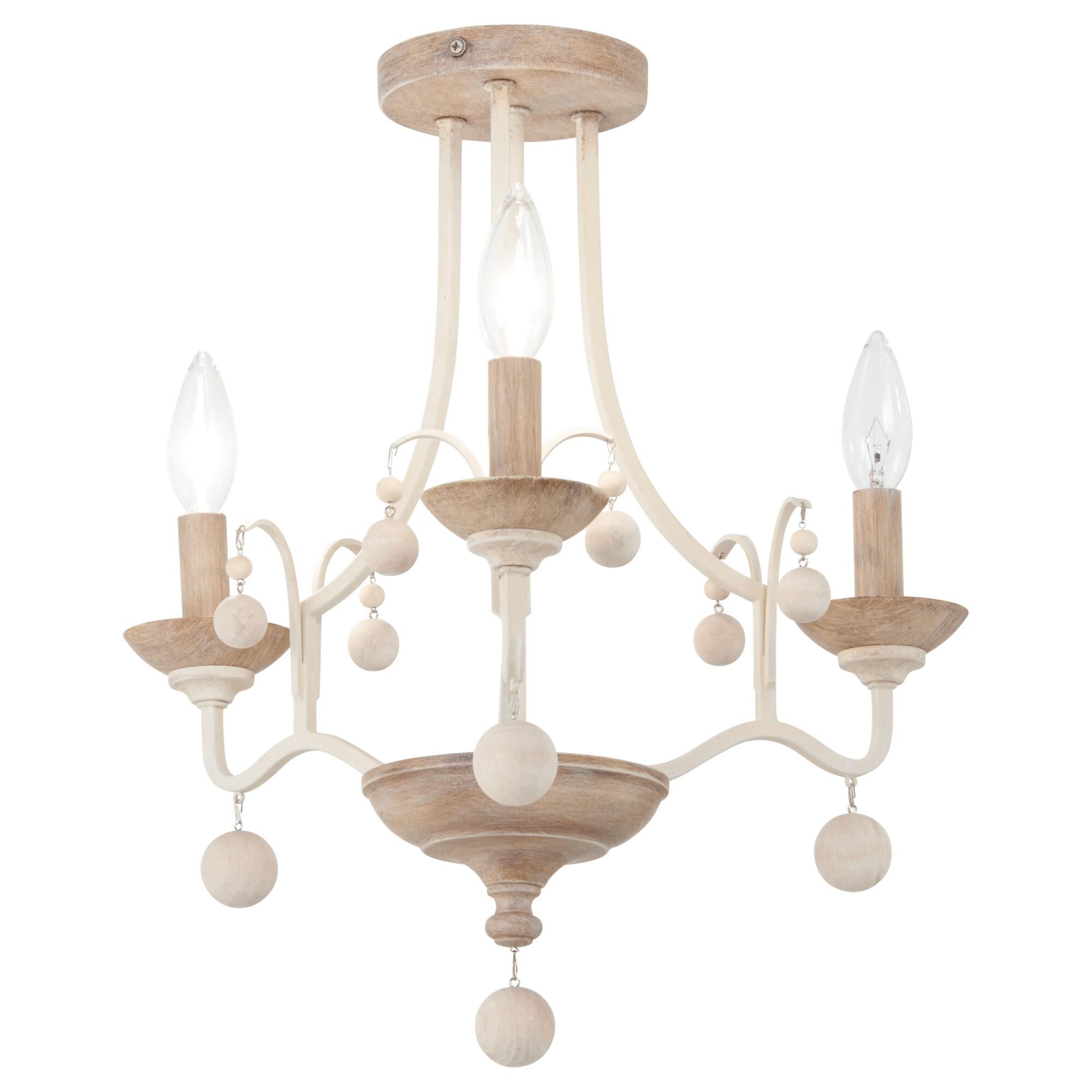 Colonial Charm 16 Inch 3 Light Semi Flush Mount by Minka Lavery