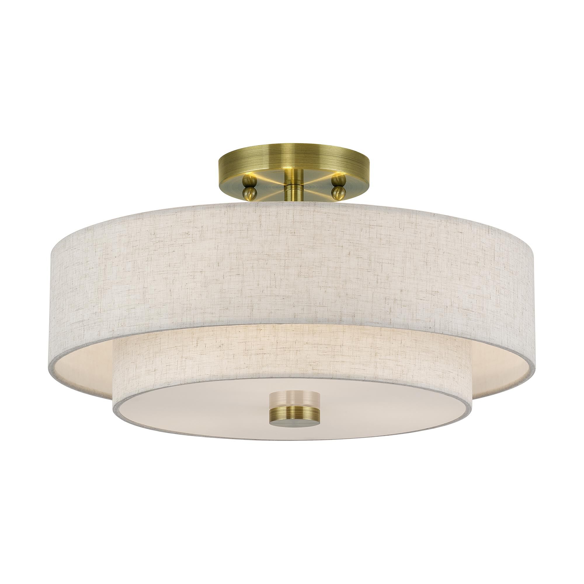 Monroe 15 Inch Semi Flush Mount by Livex Lighting
