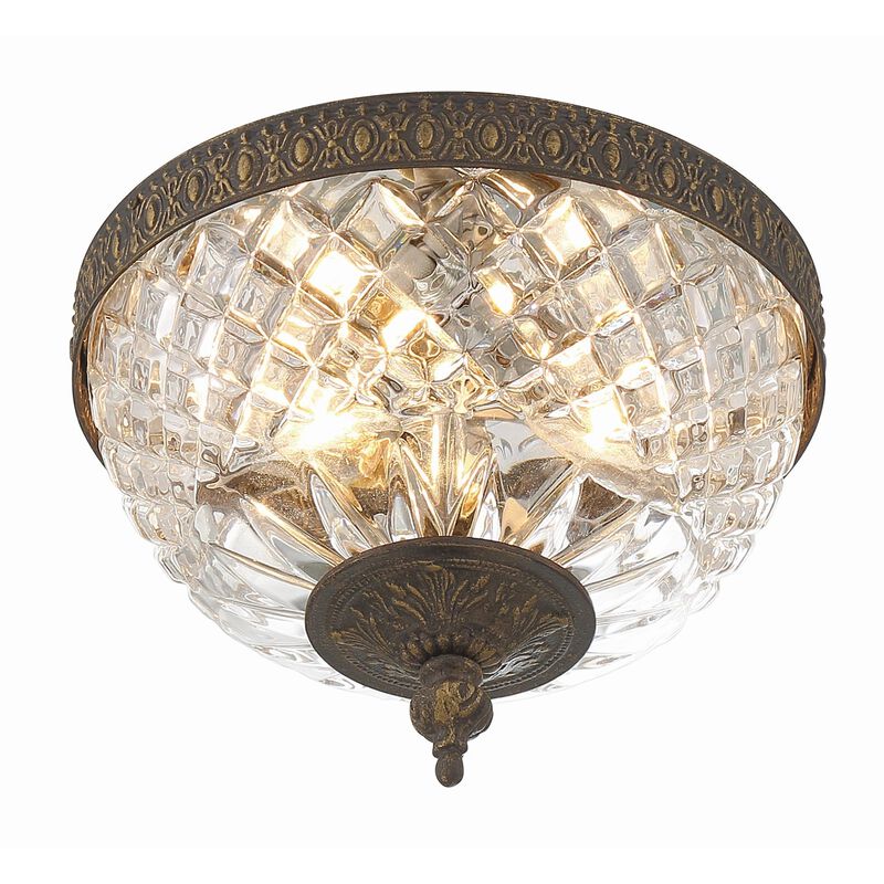 Ceiling 8 Inch 2 Light Flush Mount by Crystorama