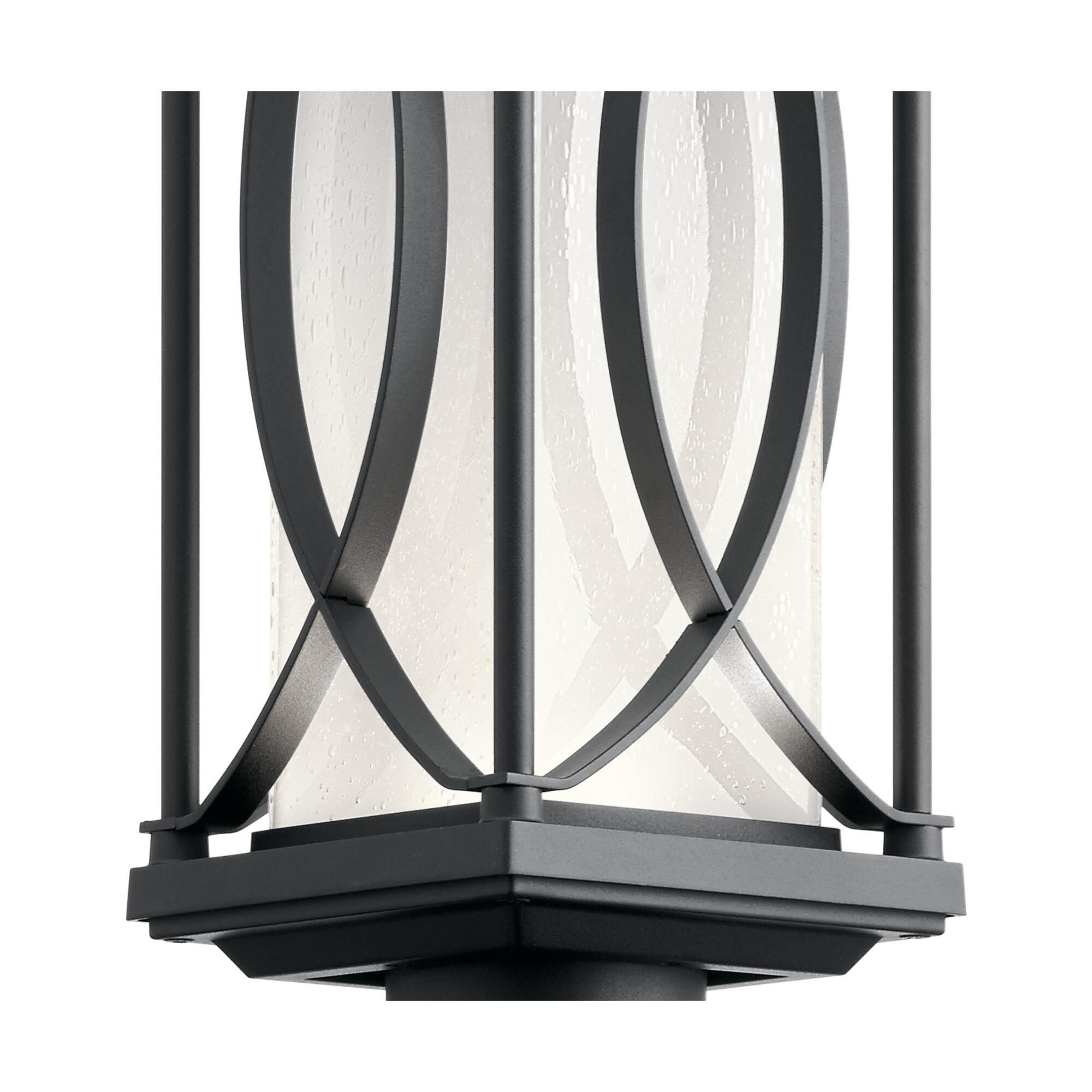 Shown in Textured Black finish and Clear Seeded With Inside Etch glass