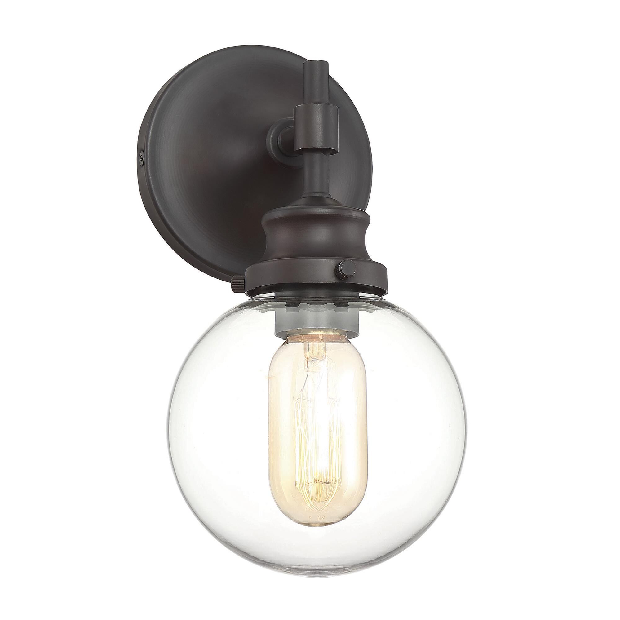 Shown in Oil Rubbed Bronze finish and Clear glass