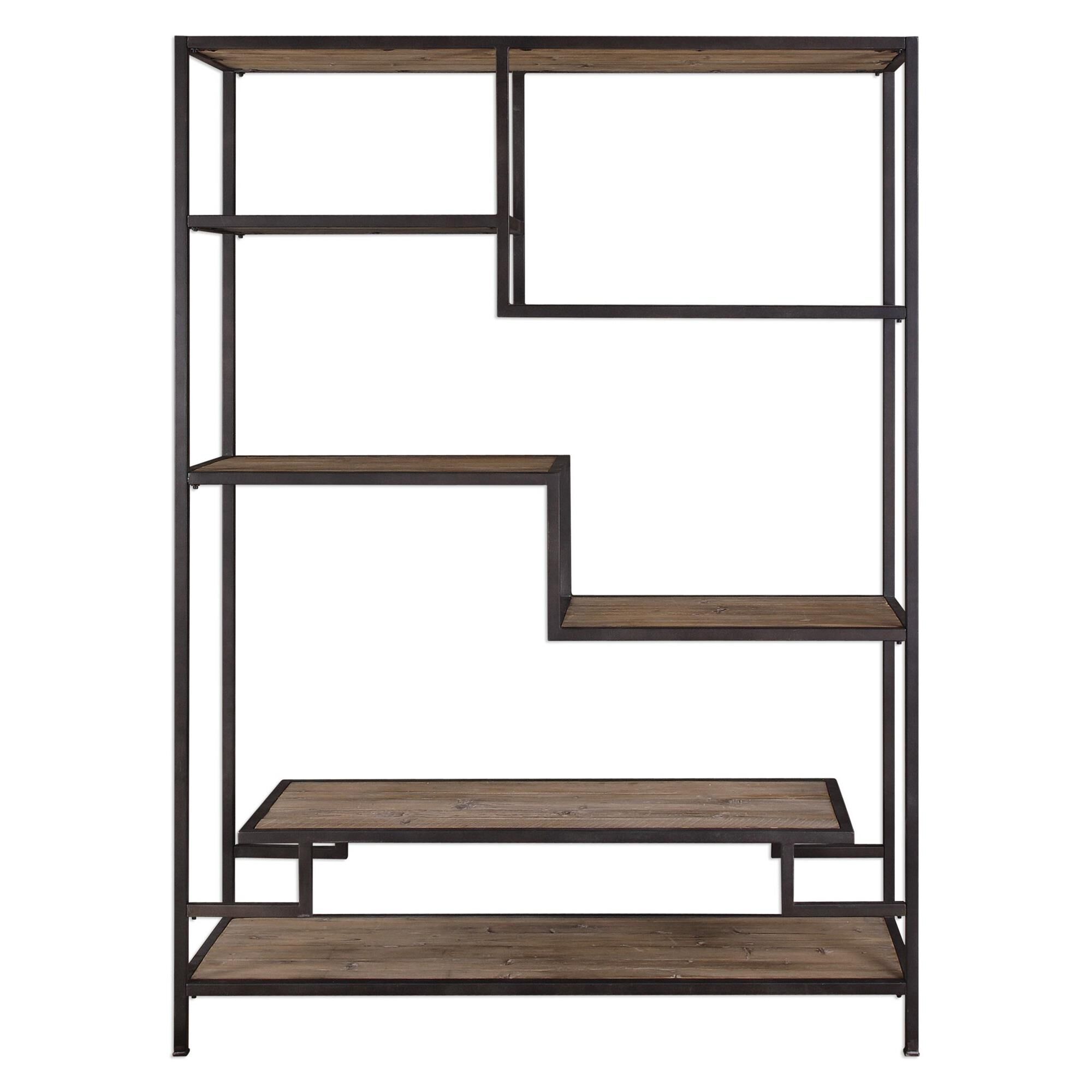 Shown in Reclaimed Pine-Aged Black finish