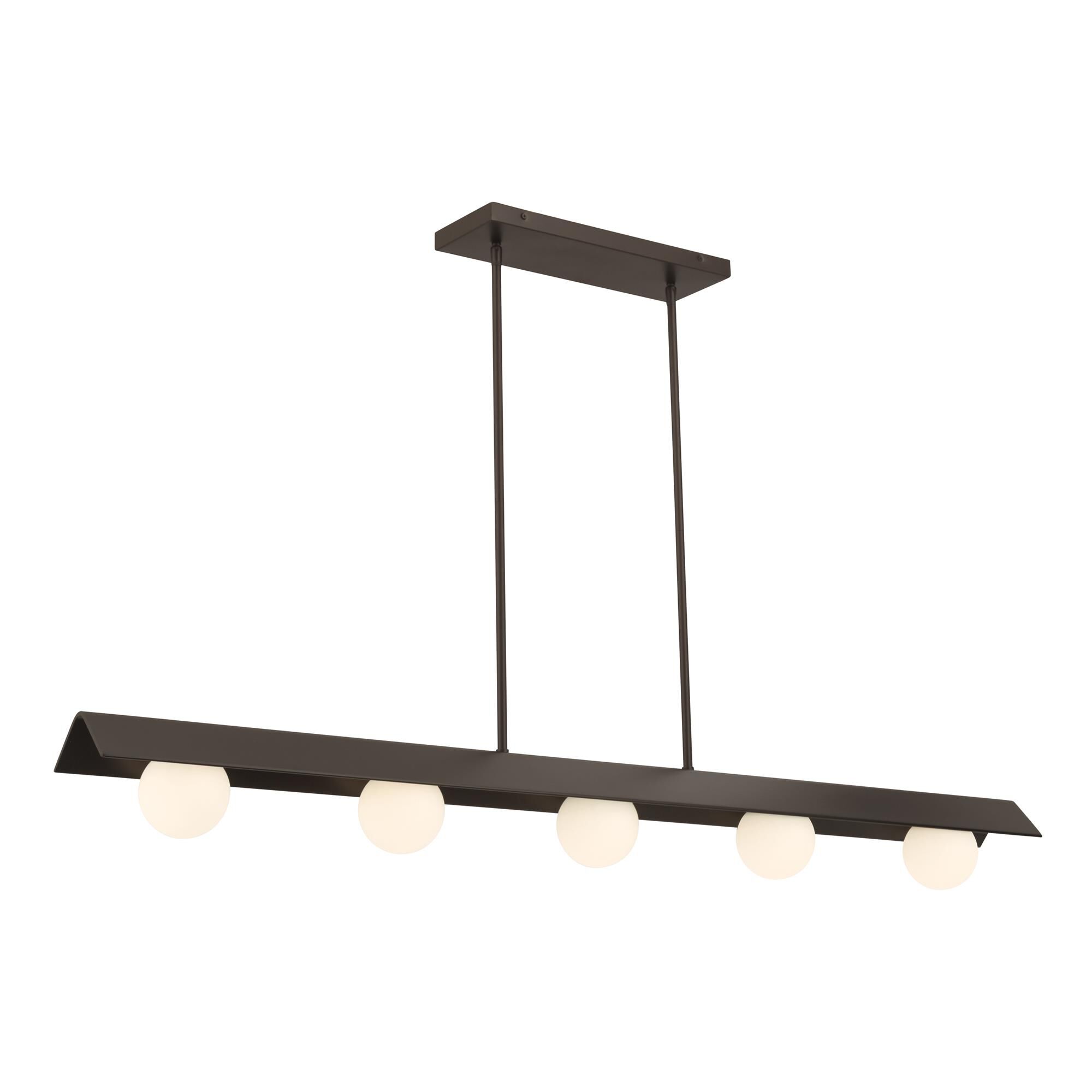 Shown in Dark Bronze finish and Etched Opal glass