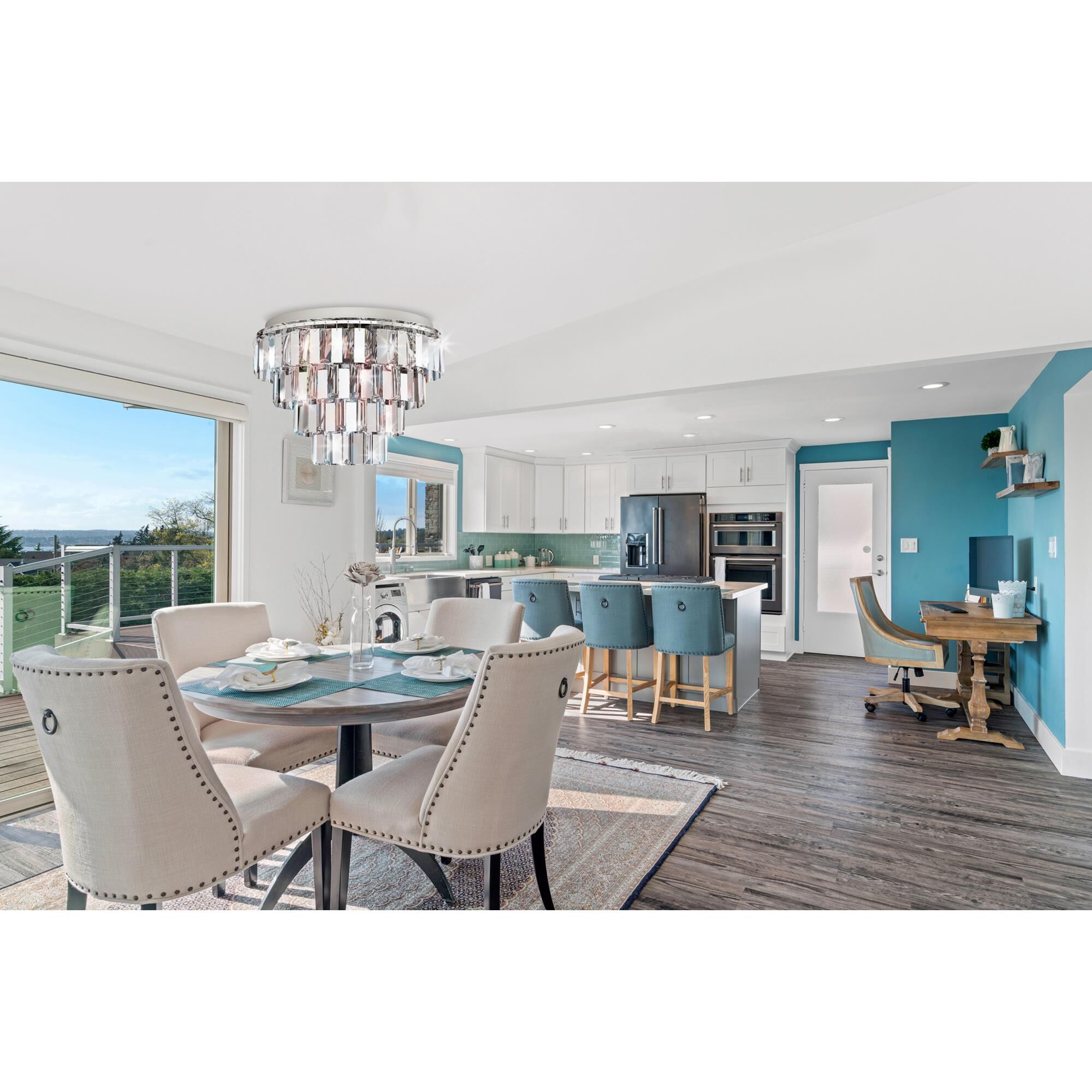 Shown in Chrome finish and Clear Crystal shade