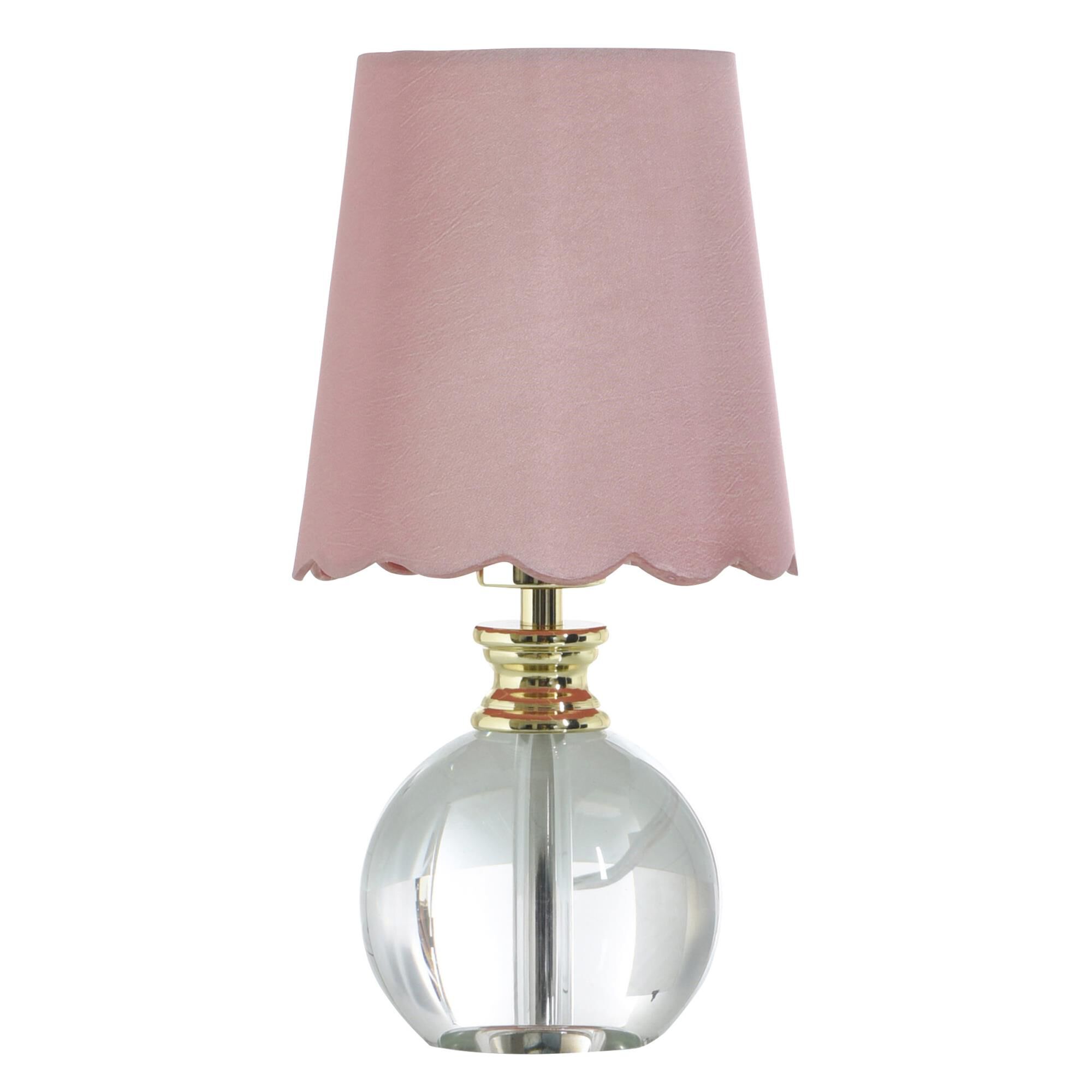 Shown in Clear and Polished Gold finish and Pink shade