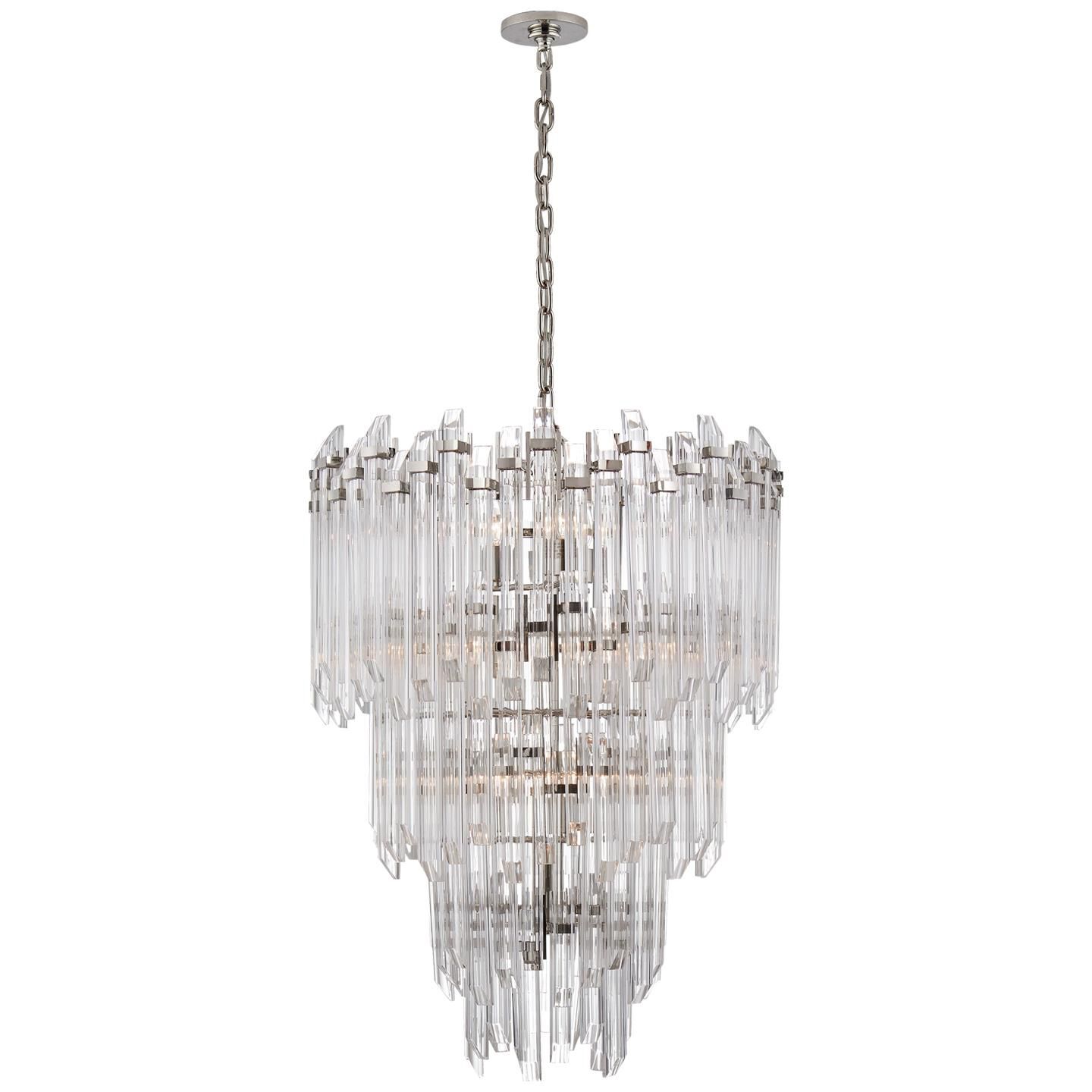 Shown in Polished Nickel With Clear Acrylic finish and Clear Acrylic glass