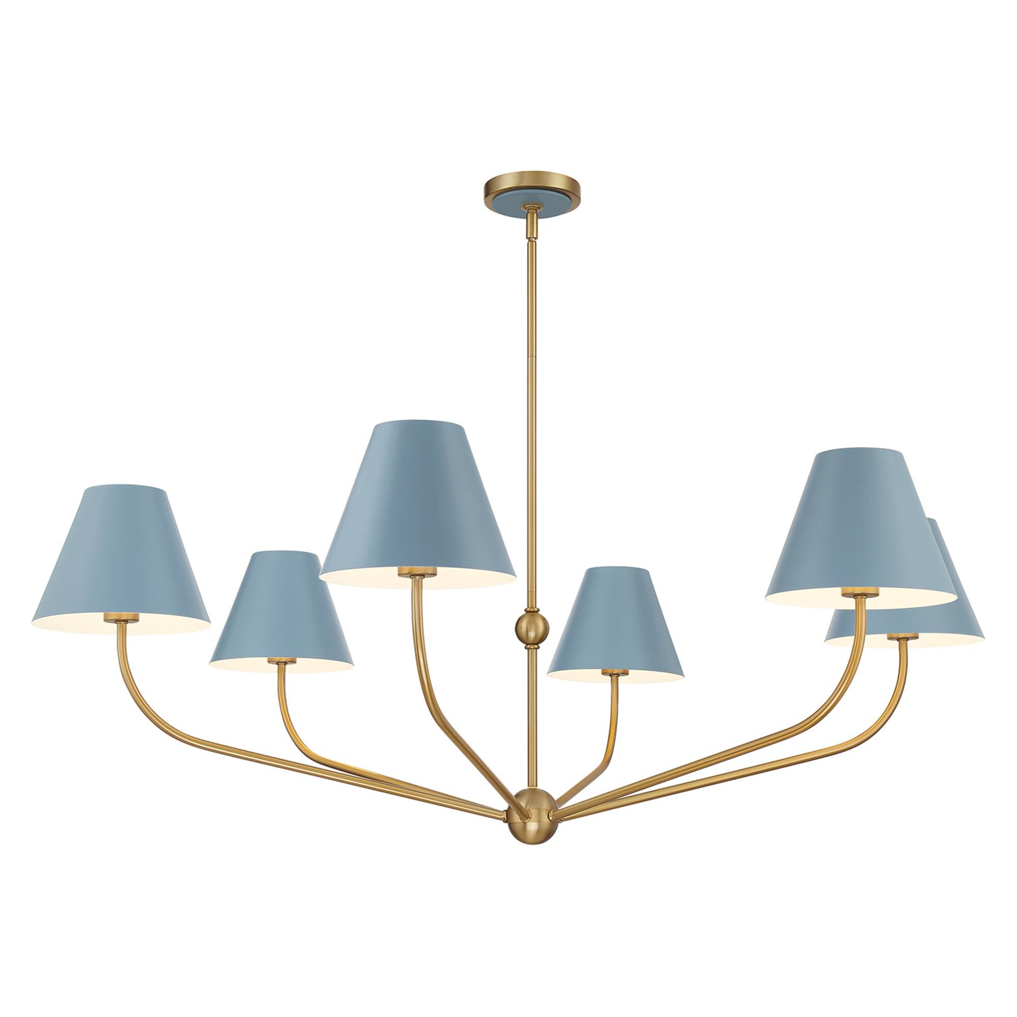 Shown in Vibrant Gold and Blue finish and Steel shade