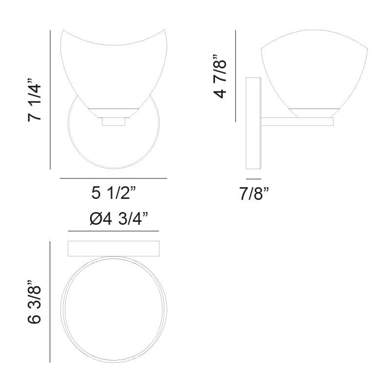 Shown in Black finish and Opal glass