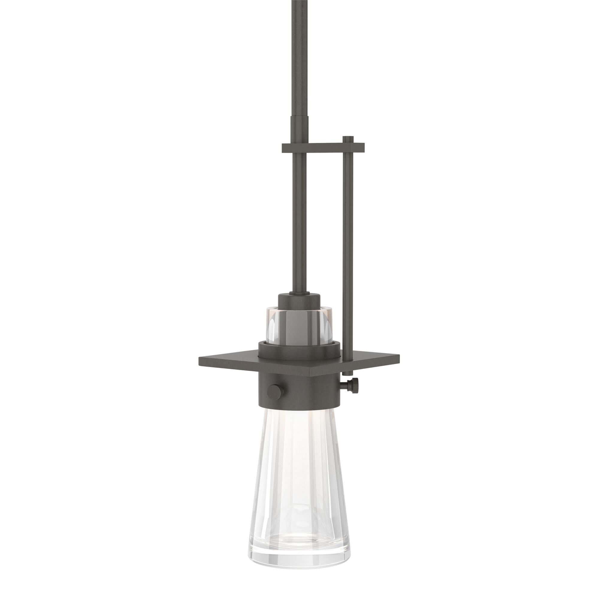 Shown in Dark Smoke finish and Clear glass