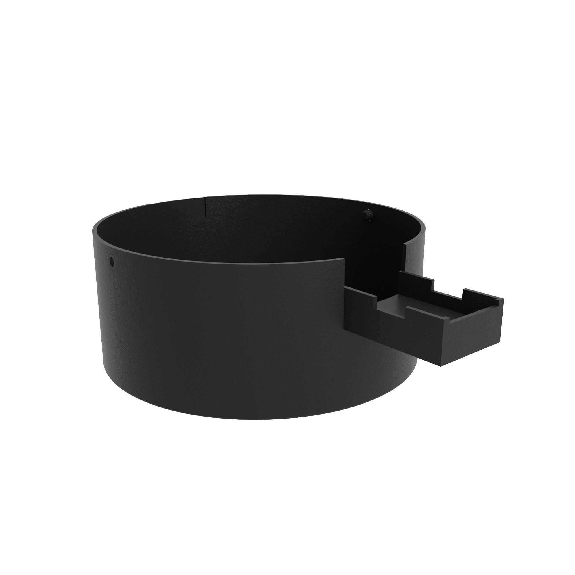 Shown in Black finish and Without Universal Voltage accent