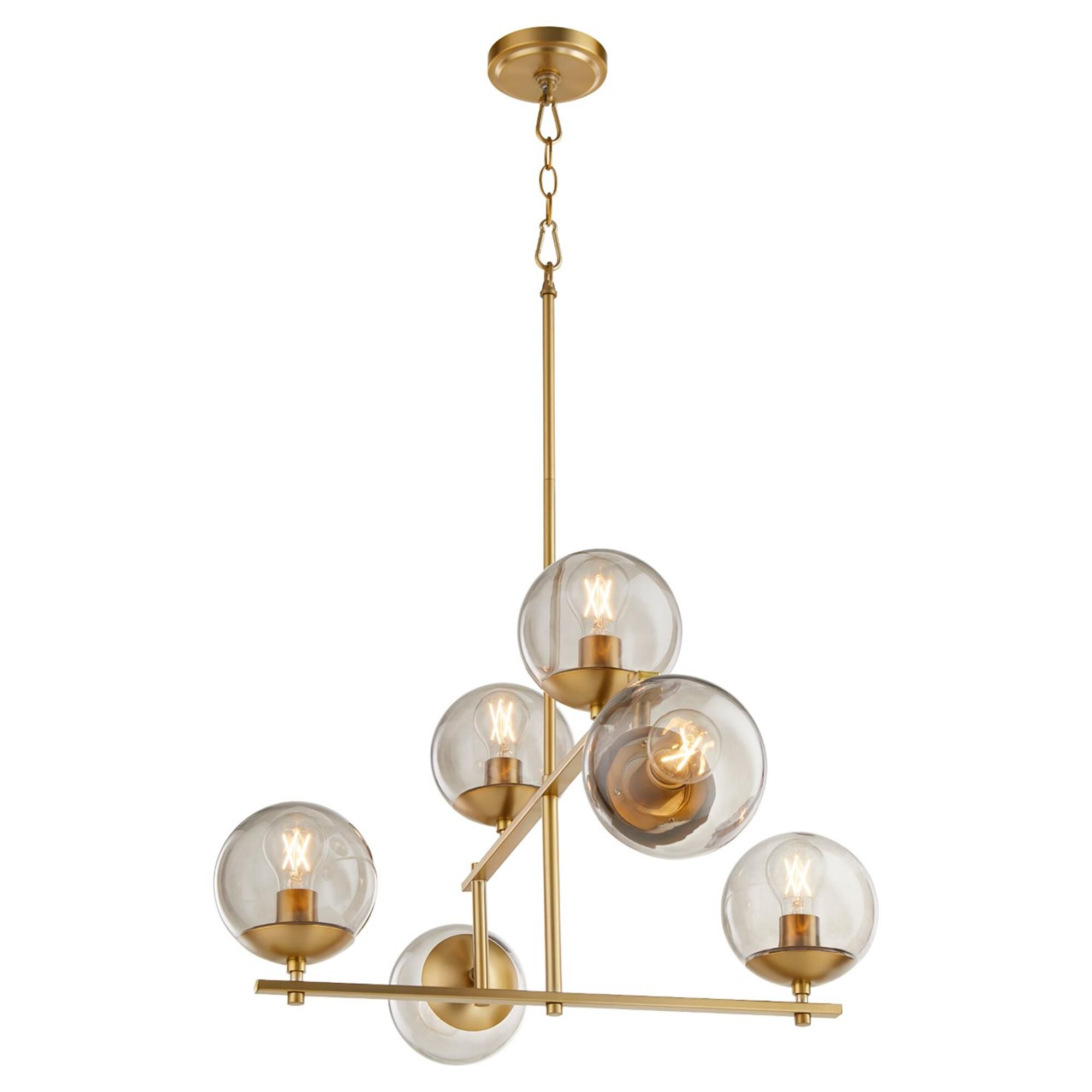 Small 36 Inch 6 Light Chandelier by Cyan Designs