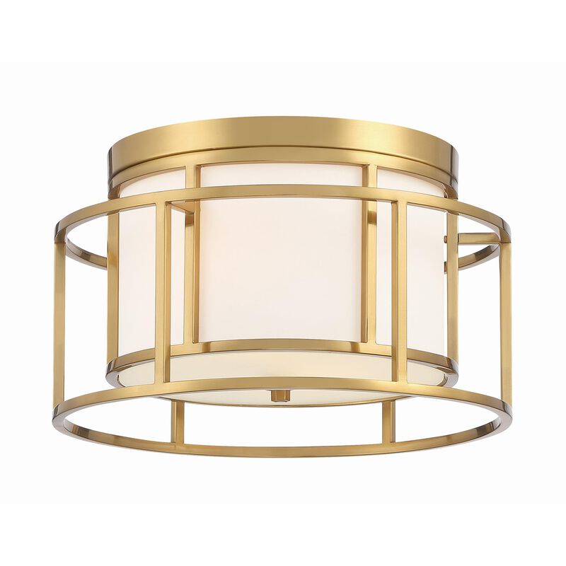 Hulton 15 Inch 2 Light Flush Mount by Crystorama