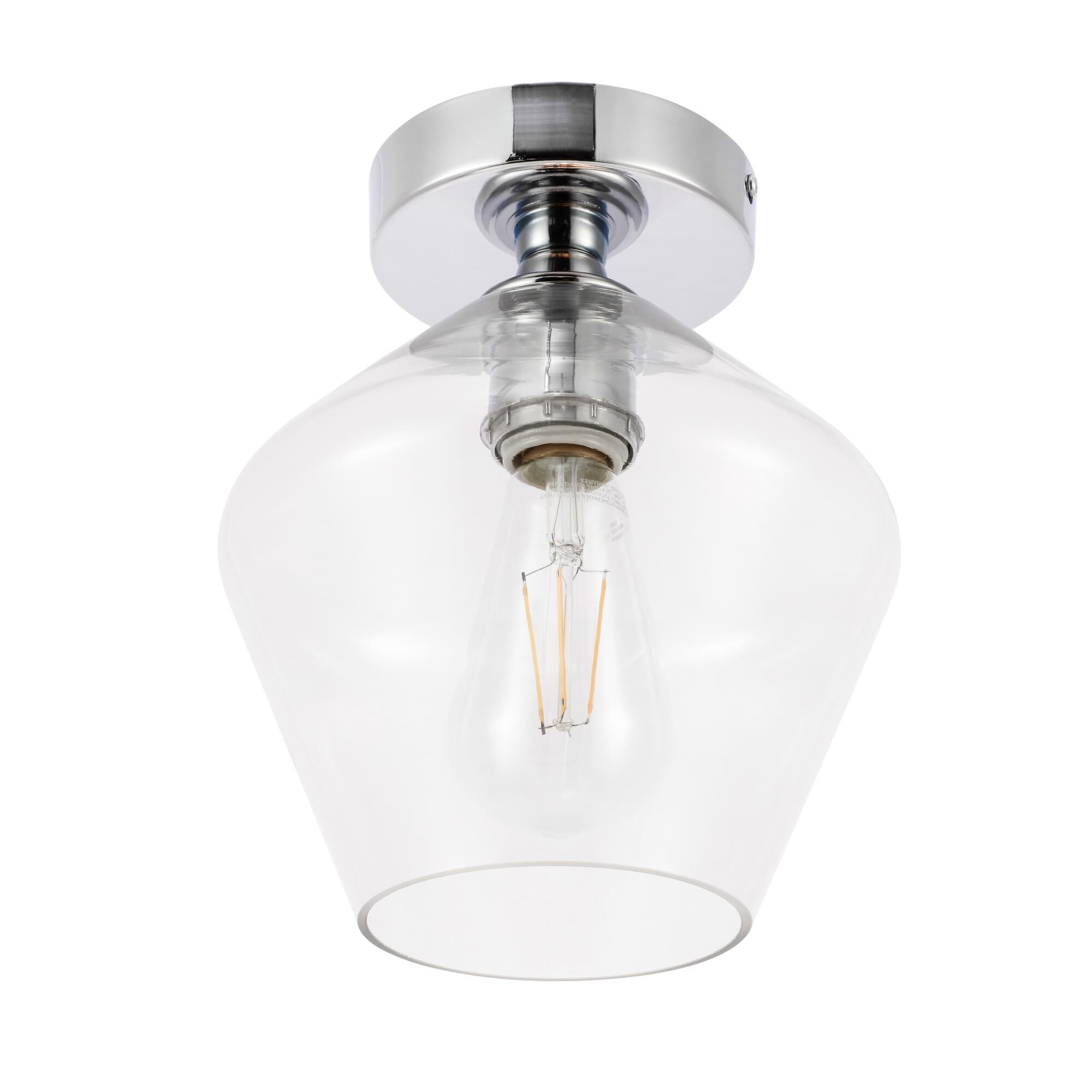 Gene 8 Inch Semi Flush Mount by Elegant Lighting