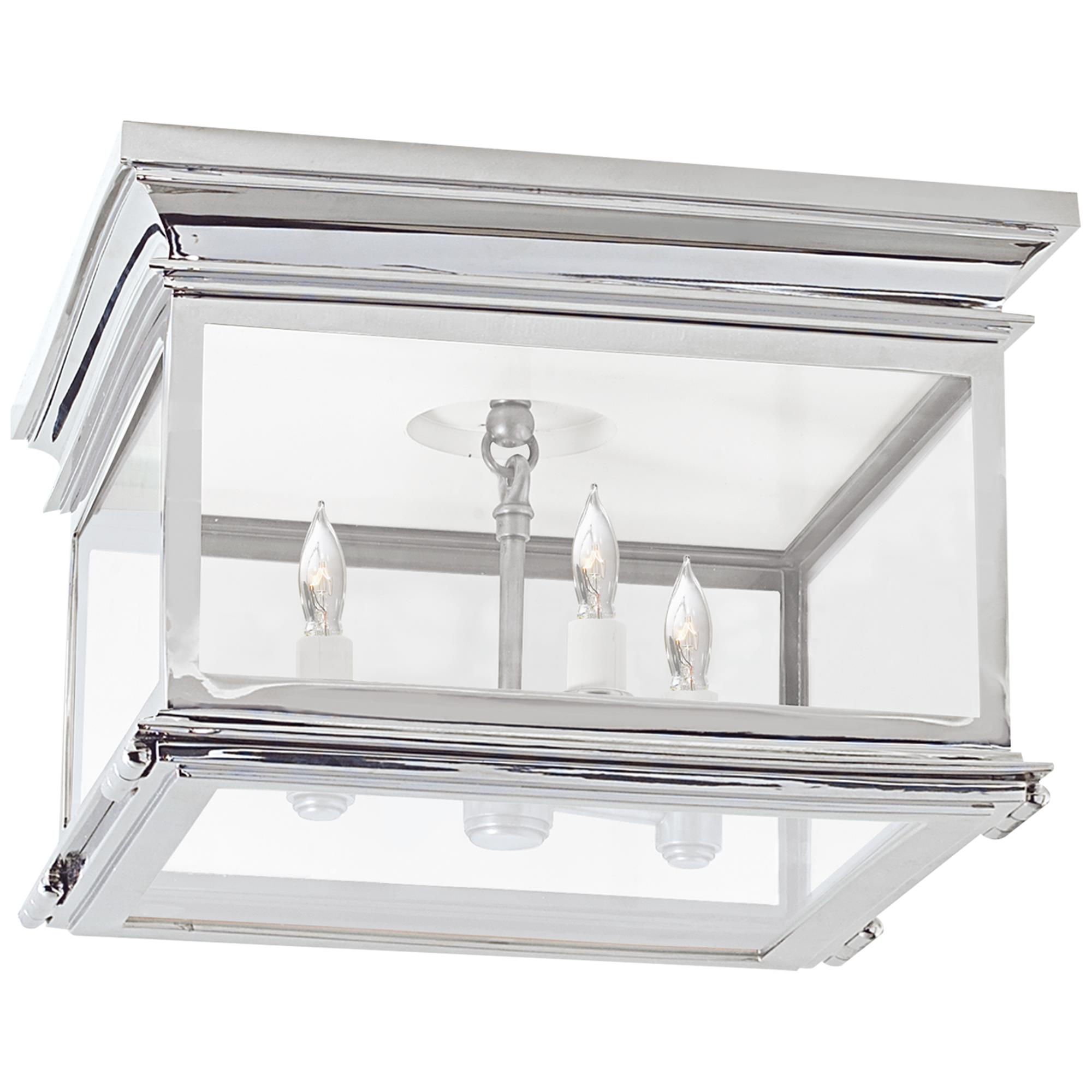 Shown in Polished Nickel finish and Clear glass