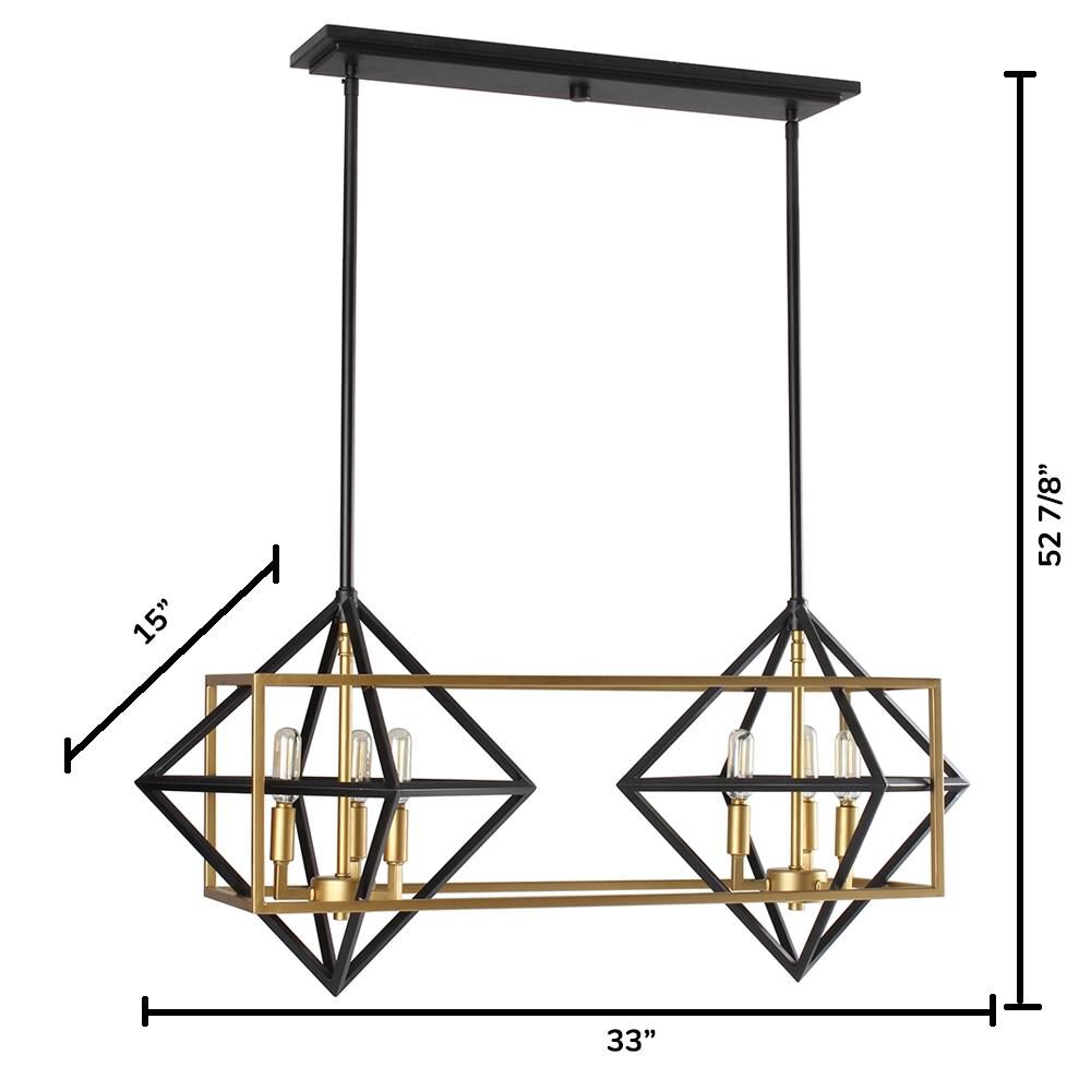 Eglo Pryor 33 Inch 6 Light Linear Suspension Light by Eglo Lighting