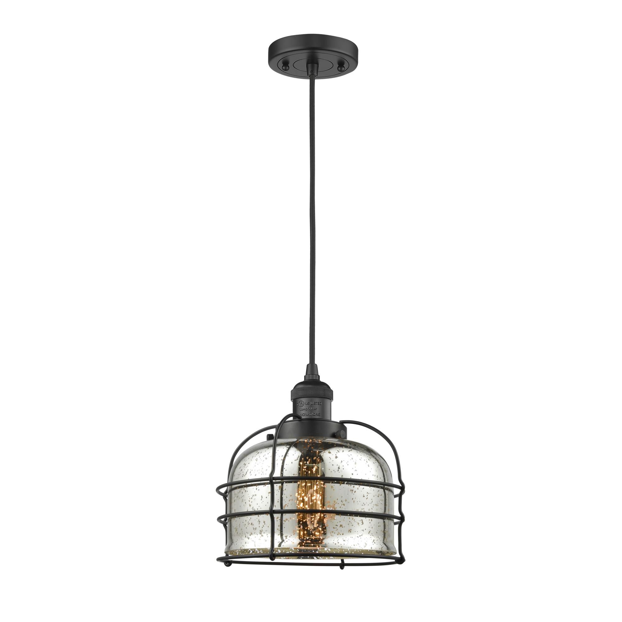 Shown in Matte Black finish and Silver Mercury glass