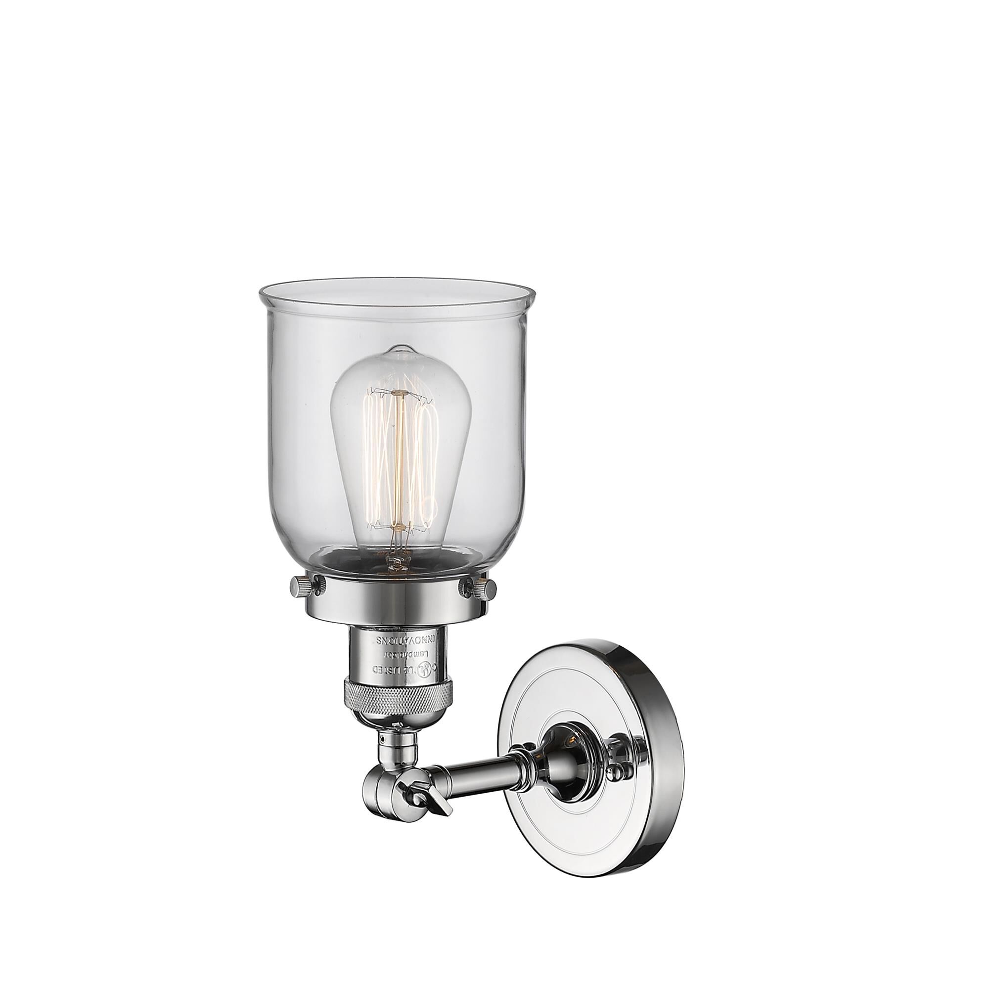 Shown in Polished Chrome finish and Clear glass