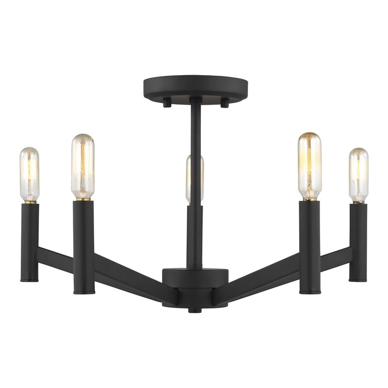 Sean Lavin Vector 18 Inch 5 Light Semi Flush Mount by Visual Comfort Studio Collection