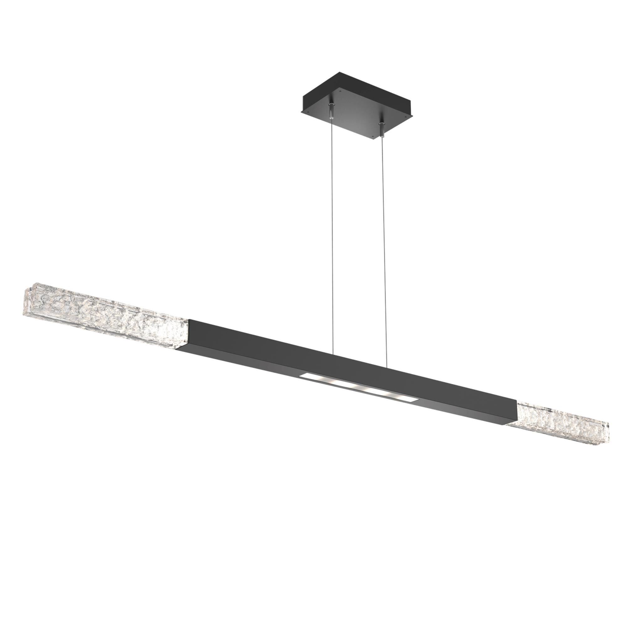 Shown in Matte Black finish and Clear Textured glass