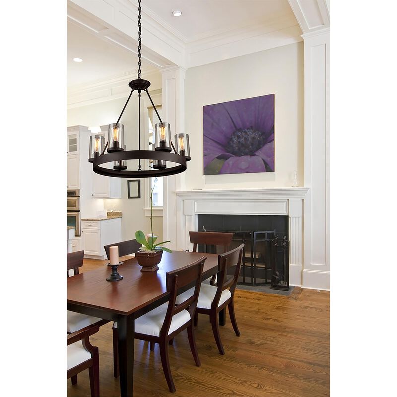 Menlo Park 26 Inch 6 Light Chandelier by Artcraft