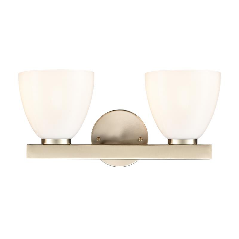 Shown in Modern Gold finish and Opal glass