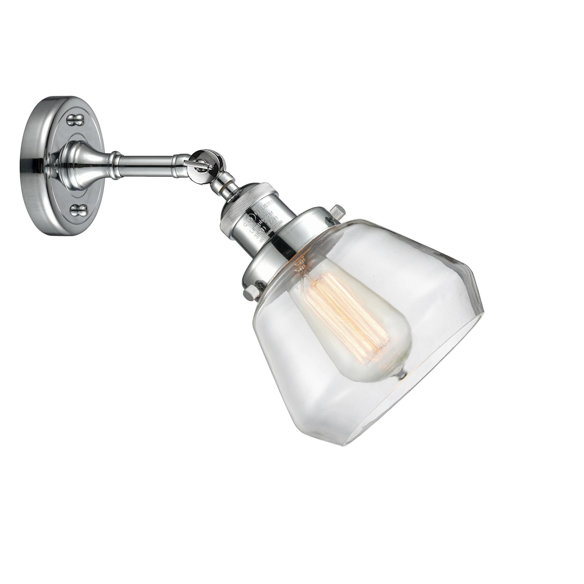 Shown in Polished Chrome finish and Clear glass and None accent