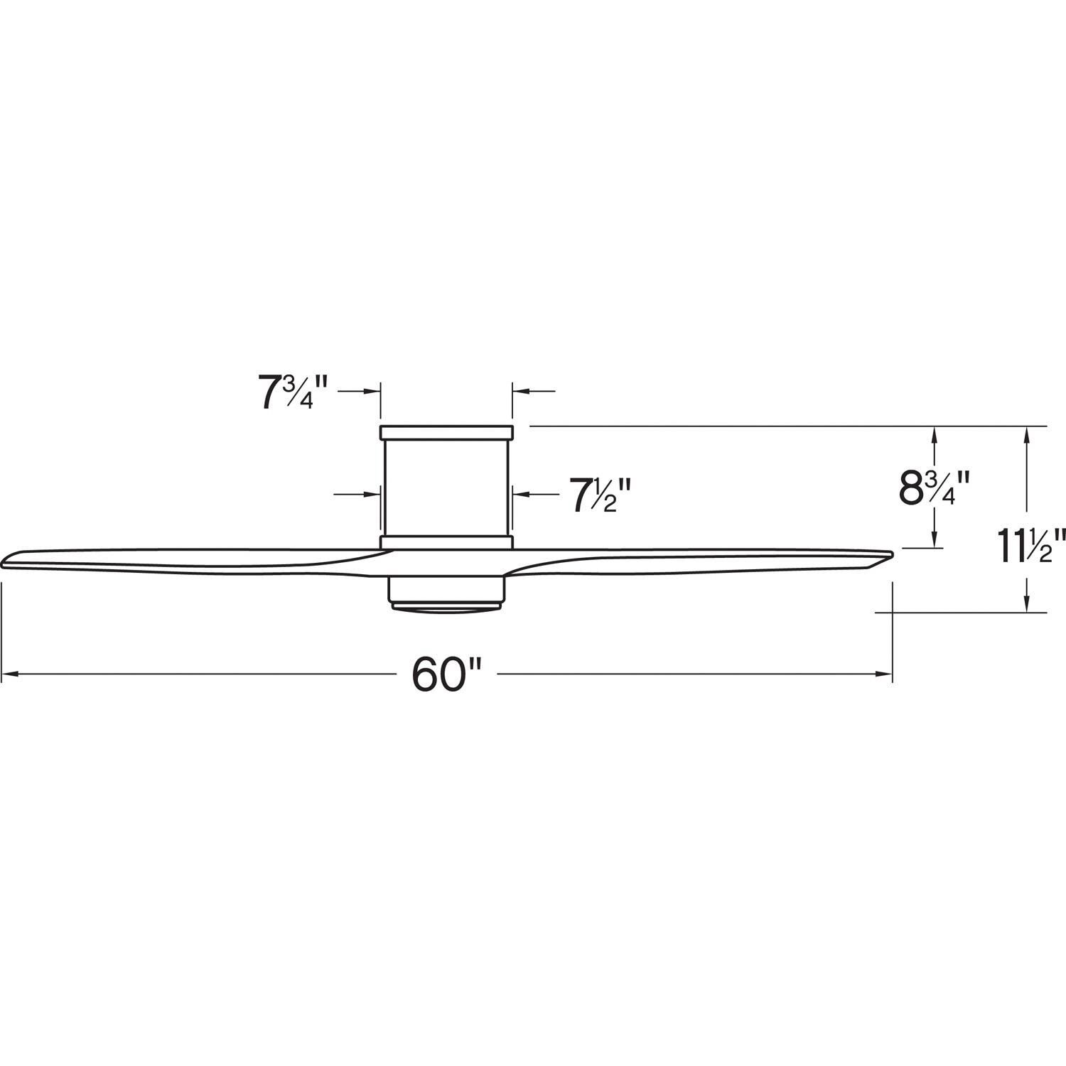 Hover Outdoor Rated 60 Inch Flush Mount Fan with Light Kit by Hinkley Lighting