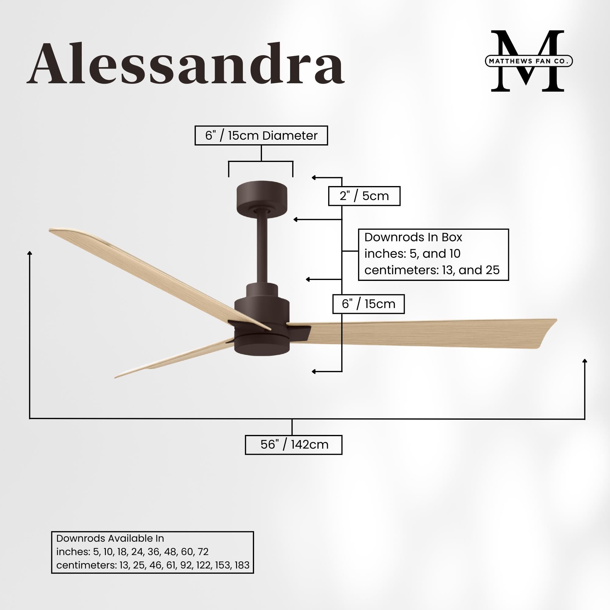 Alessandra 56 Inch Ceiling Fan by Matthews Fan Company