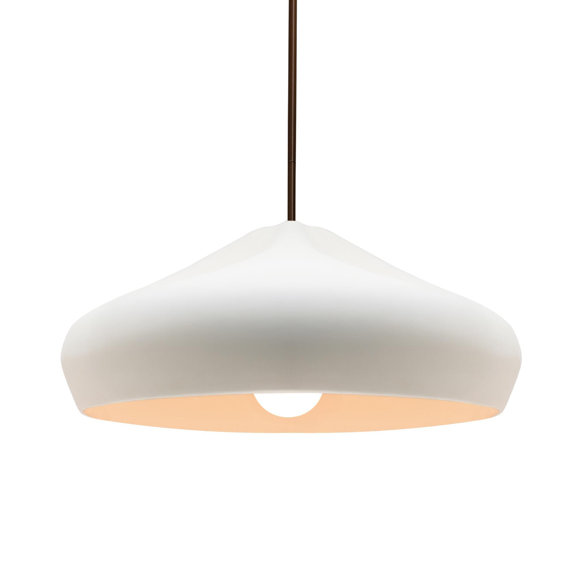 Shown in Dark Bronze finish and Bisque shade