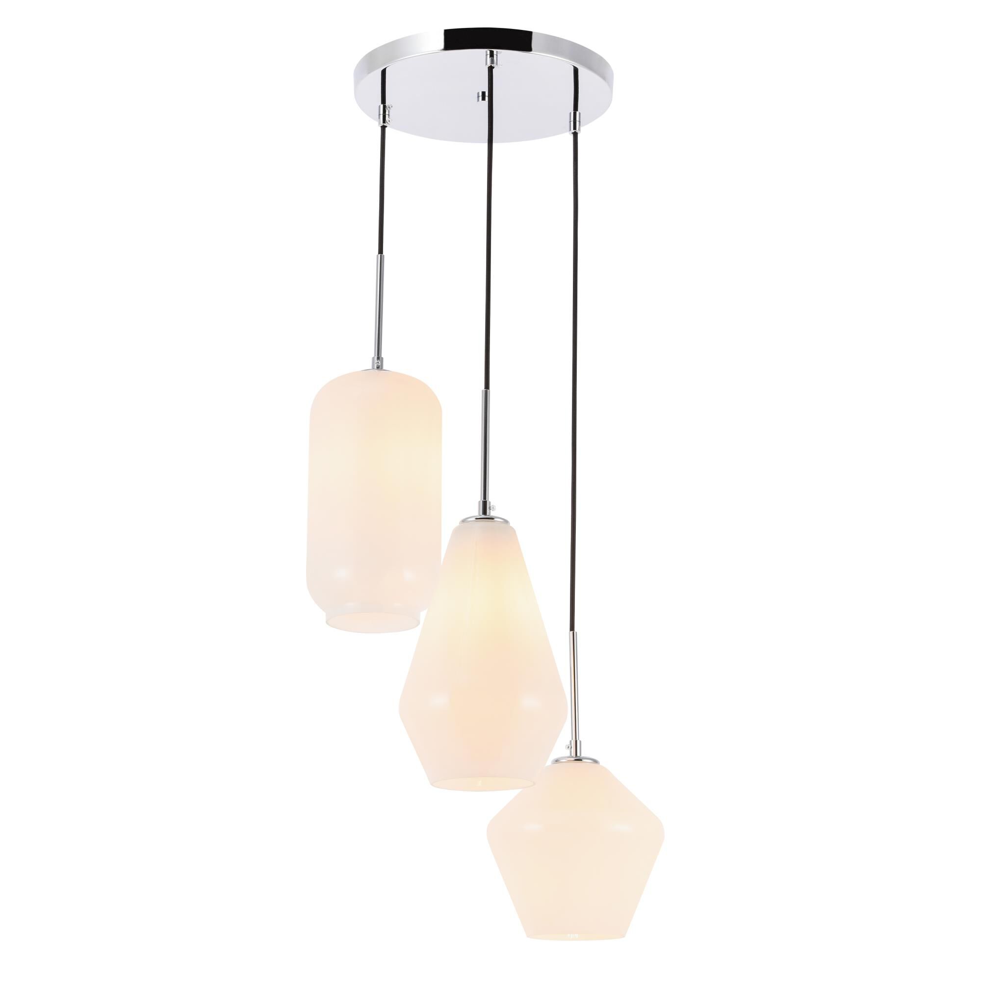 Gene 17 Inch Multi Light Pendant by Elegant Lighting