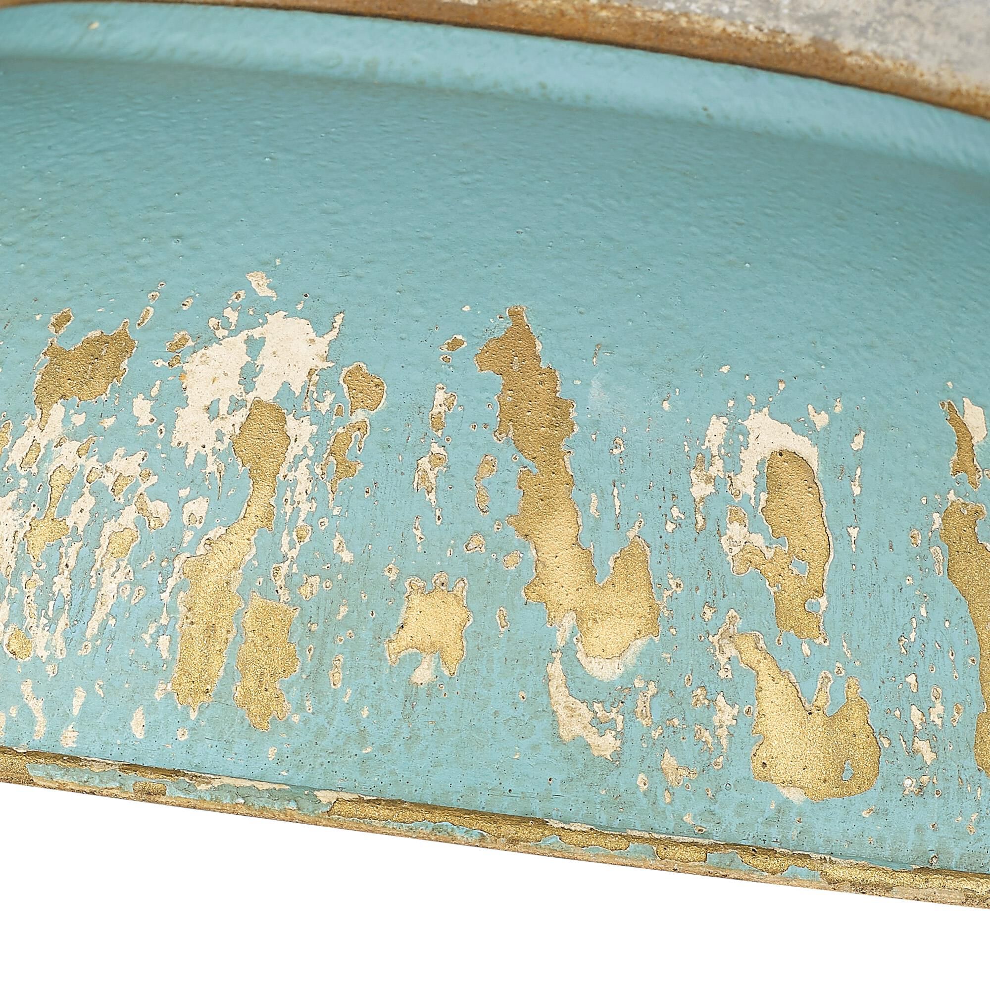 Shown in Aged Galvanized Steel finish and Antique Teal shade