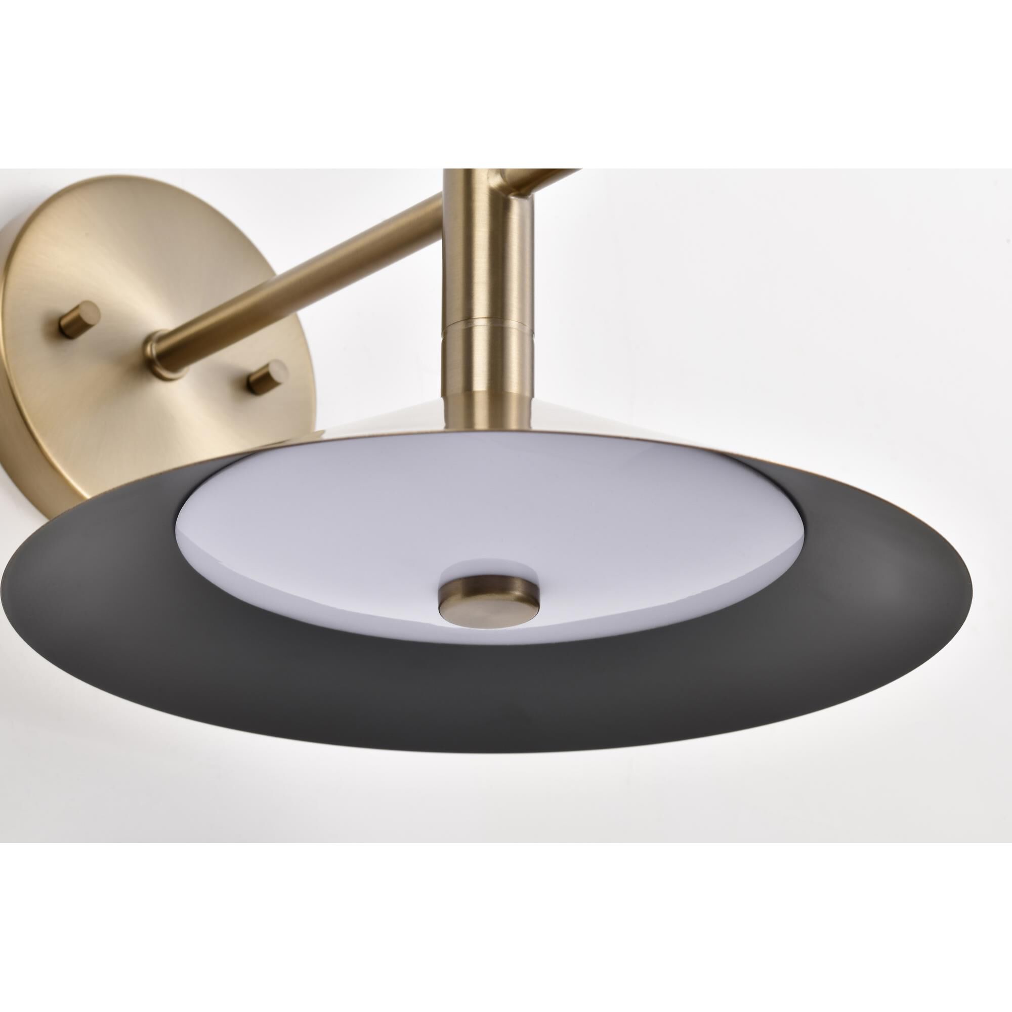 Shown in Burnished Brass finish and Burnished Brass shade