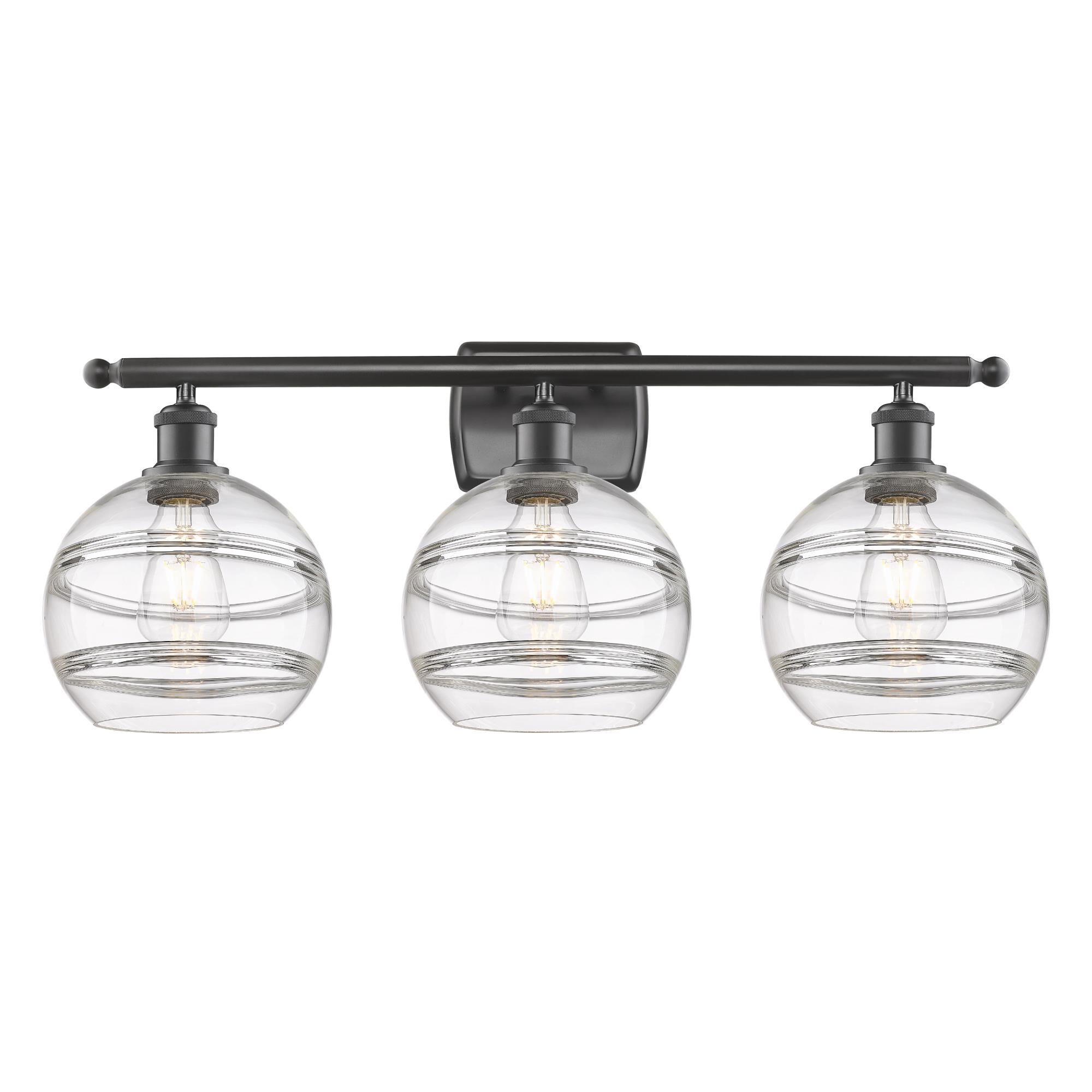 Shown in Oil Rubbed Bronze finish and Clear glass