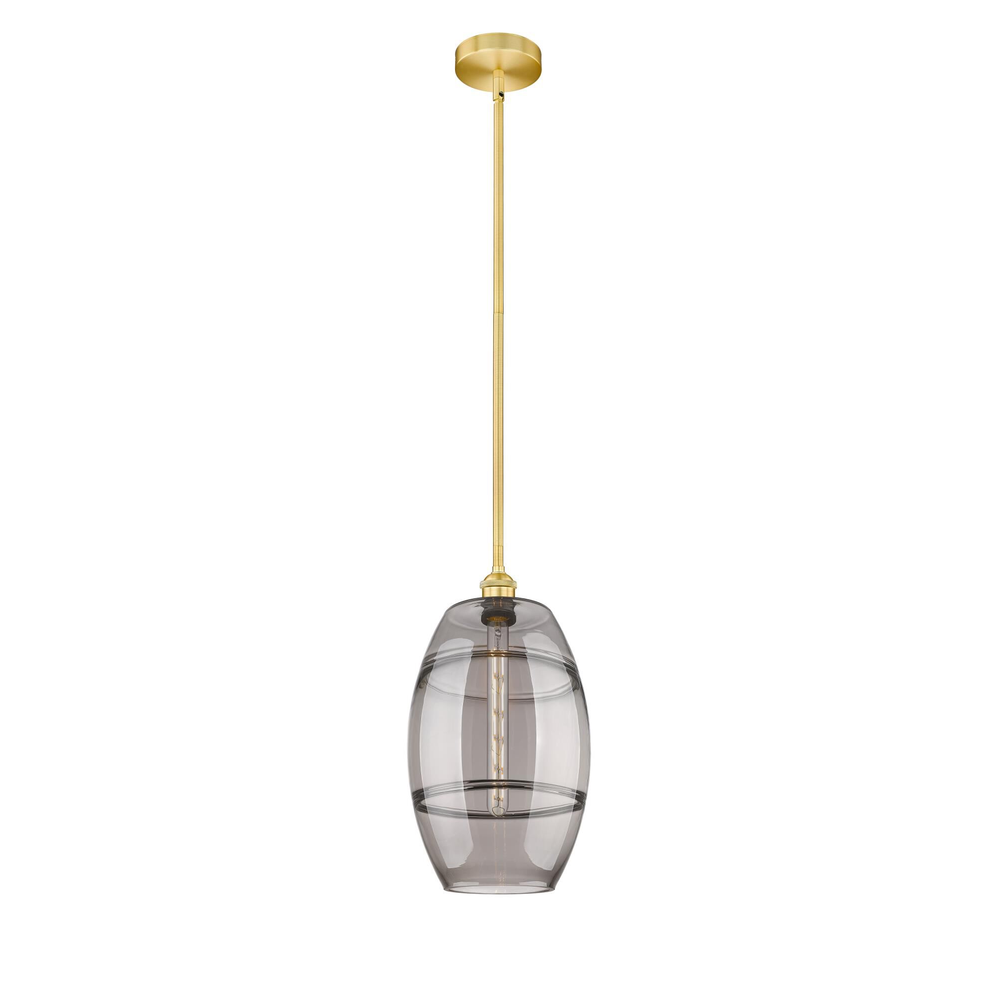 Shown in Satin Gold finish and Light Smoke glass
