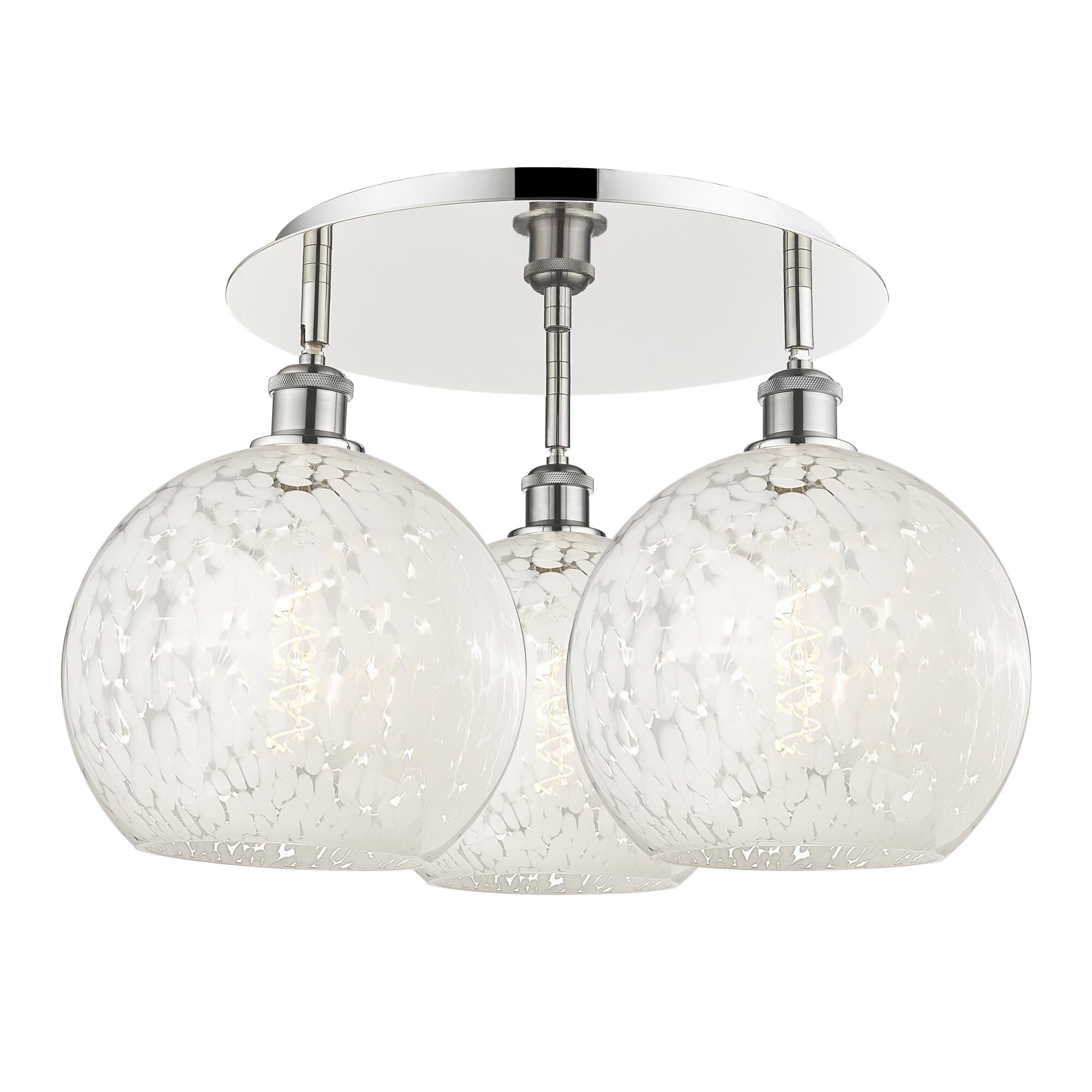 Bruno Marashlian White Mouchette 22 Inch Flush Mount by Innovations Lighting