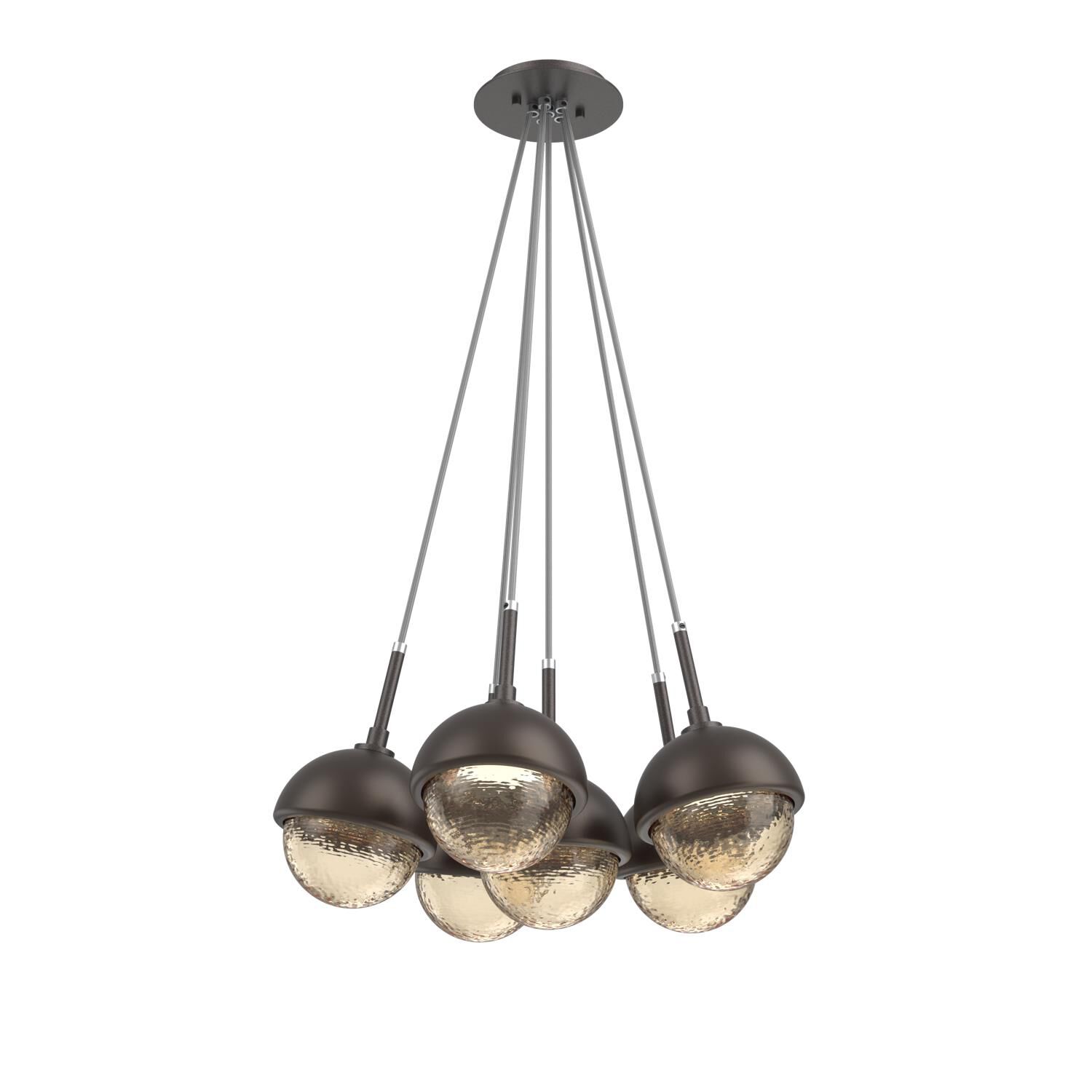 Levi Wilson Cabochon 19 Inch Multi Pendant Light by Hammerton Studio