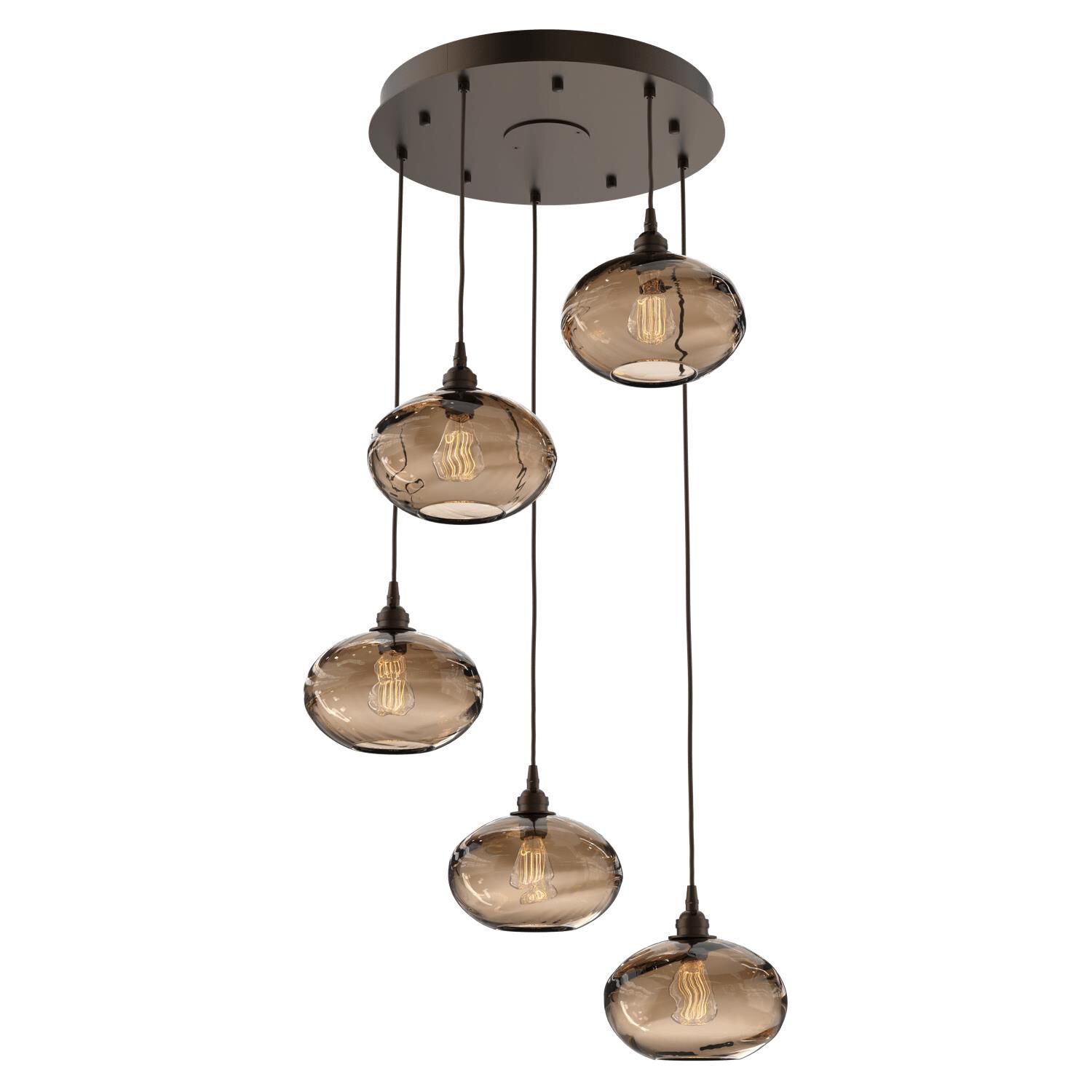 Coppa 22 Inch 5 Light Multi Light Pendant by Hammerton Studio